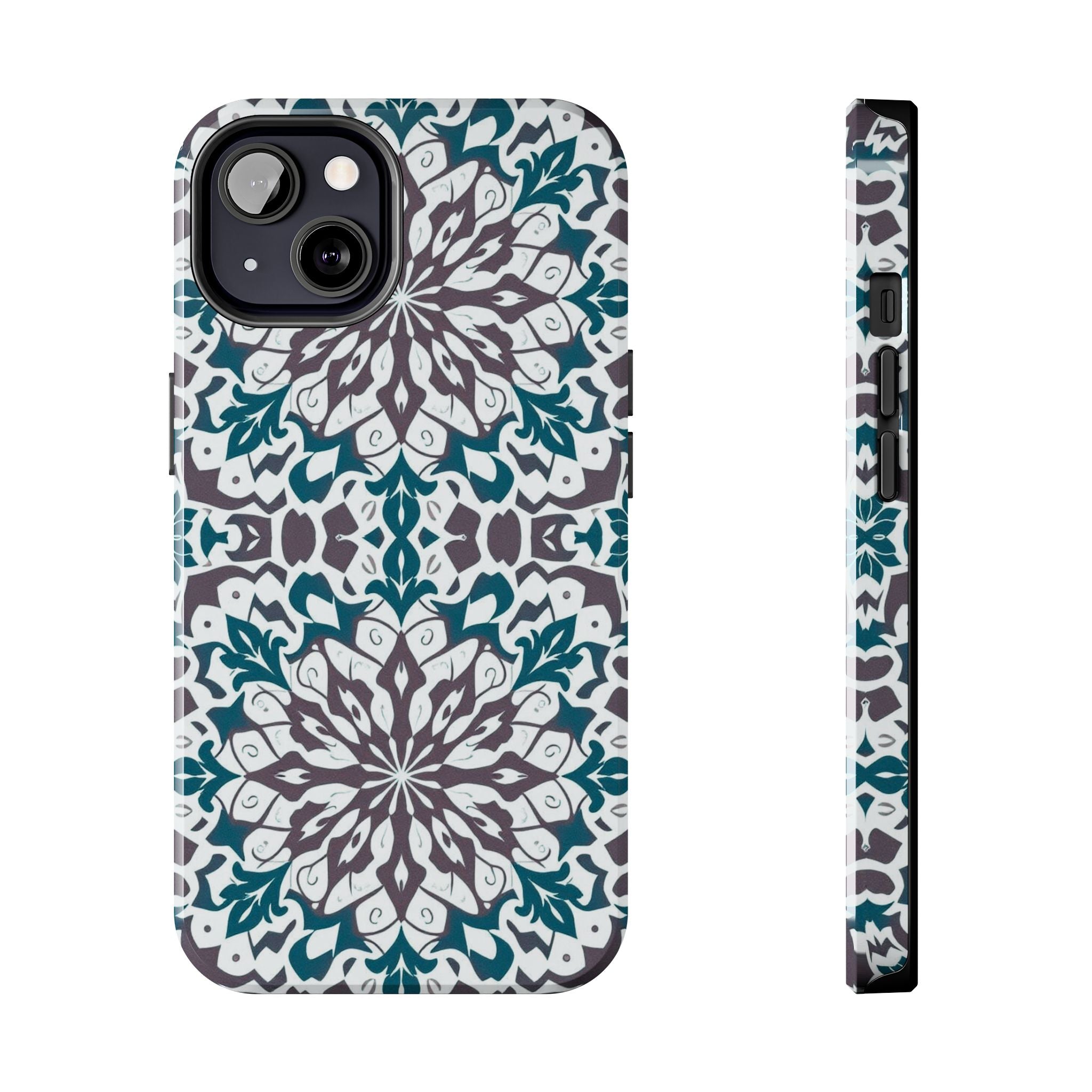 Symmetrical Mandala Phone Case for iPhone 11-17 and Galaxy S21-S25