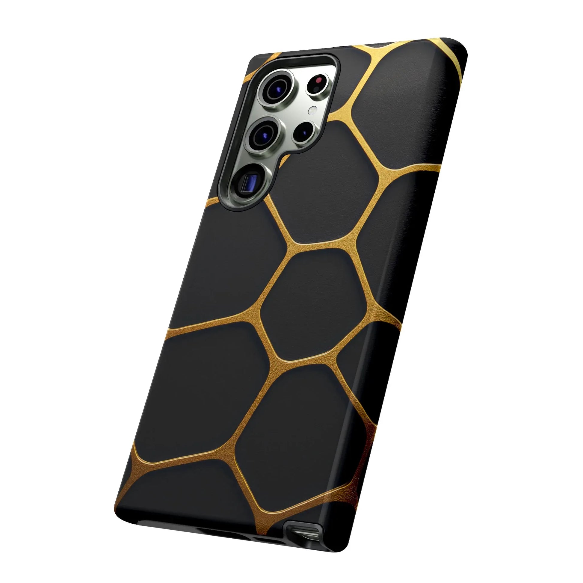 Golden Cellscape Phone Case for iPhone 8-17 and Galaxy S20-S25 - KARARMDESIGN