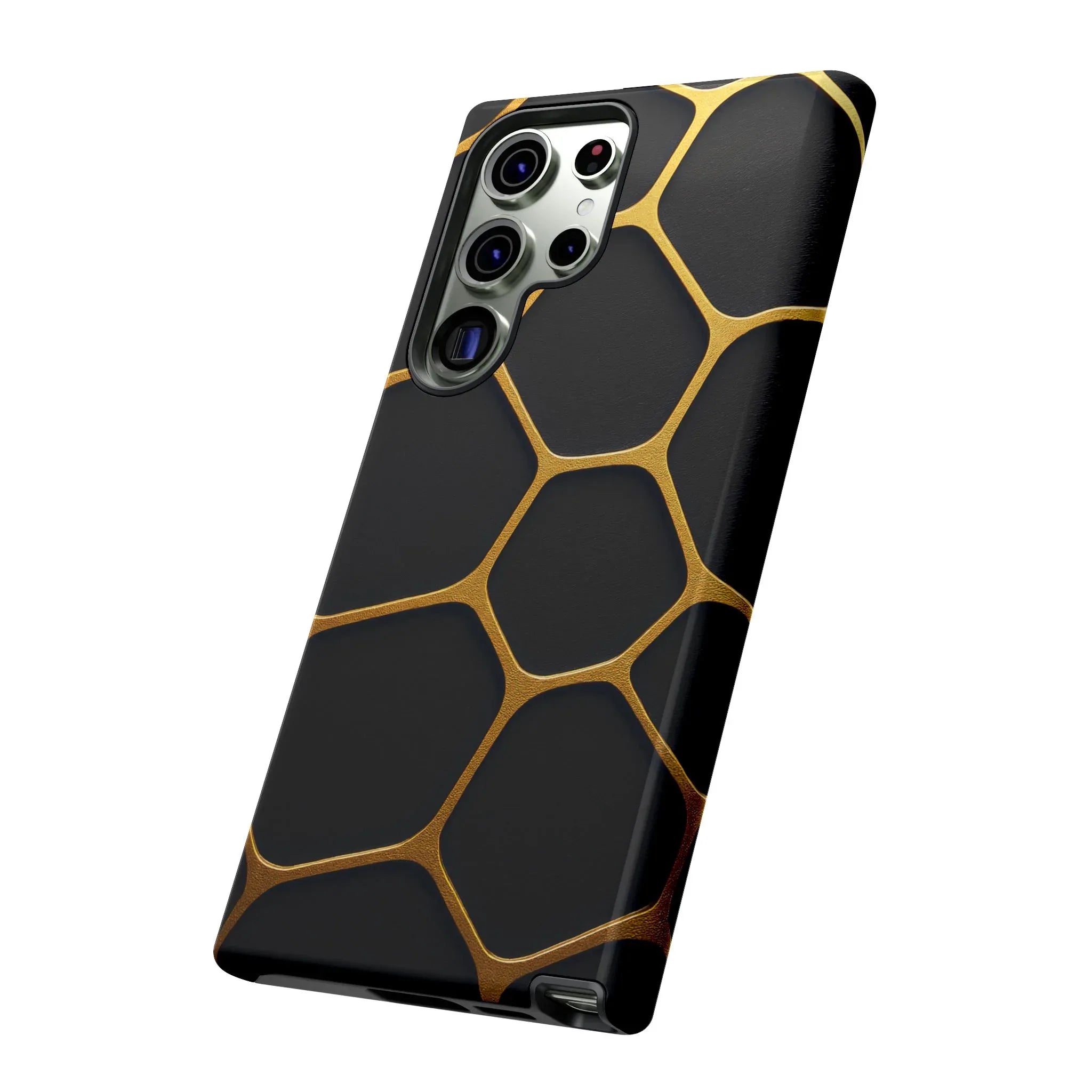 Golden Cellscape Phone Case for iPhone 8-17 and Galaxy S20-S25 - KARARMDESIGN