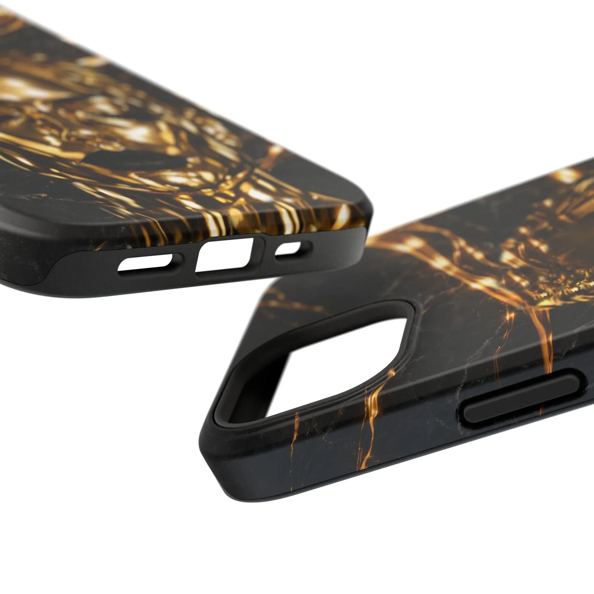 Luxury Gold Portrait Phone Case for iPhone 11-17 and Galaxy S21-S25 - KARARMDESIGN