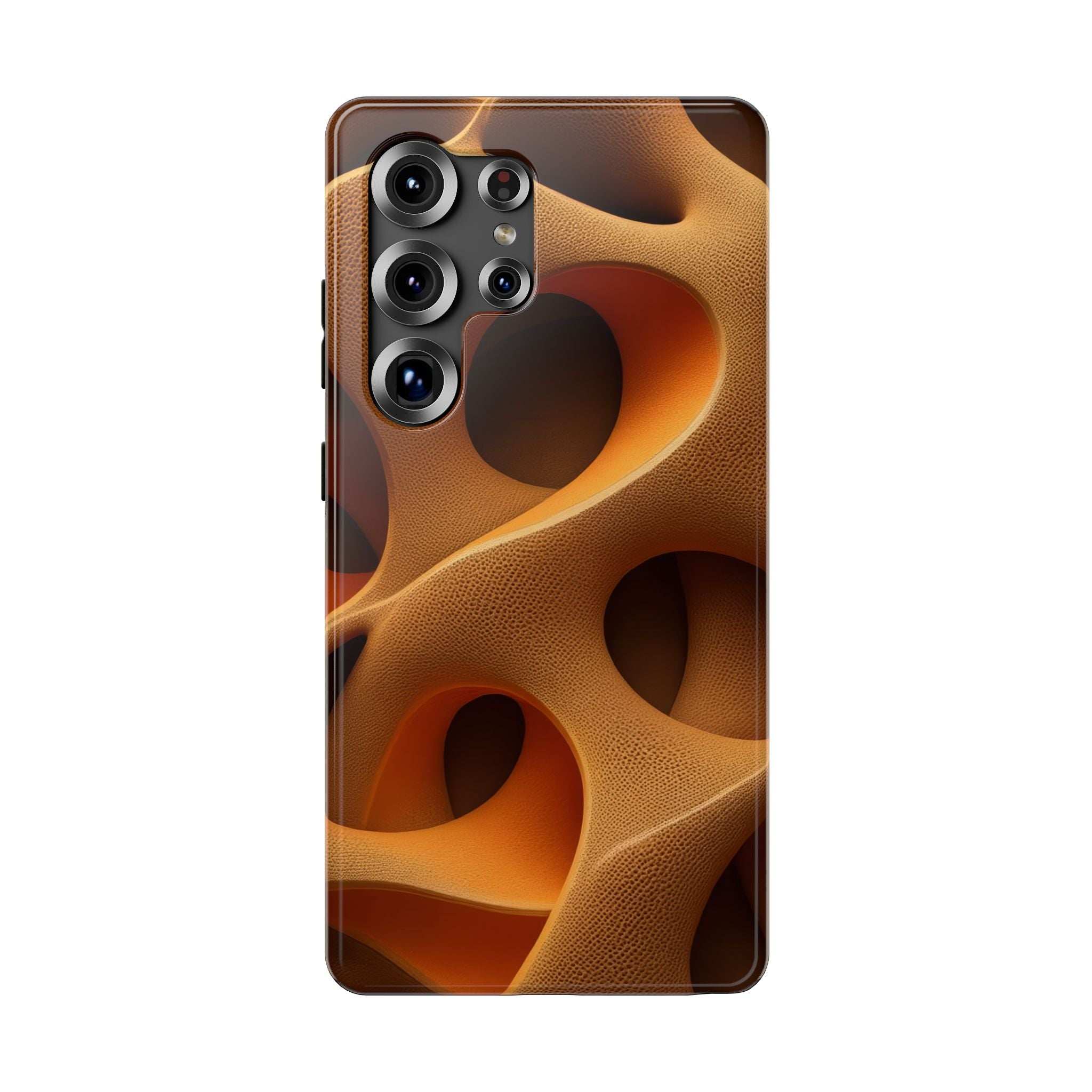 Amber Flow Phone Case for iPhone 11-17 and Samsung Galaxy S21-S26 Models