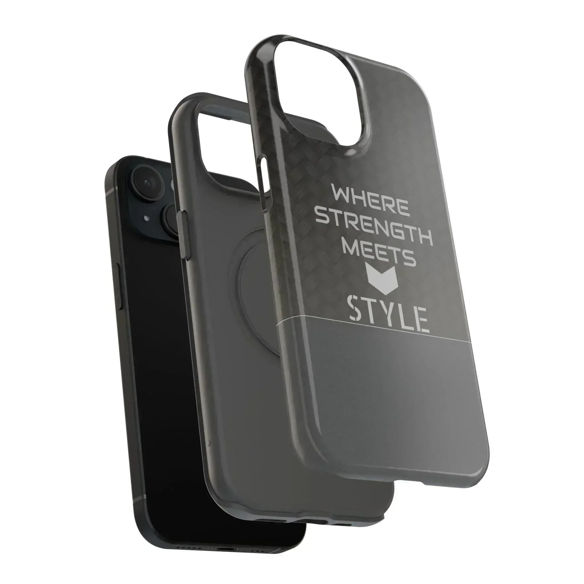 Gray Carbon Phone Case for iPhone 12-16 and Galaxy S21-S22 - KARARMDESIGN