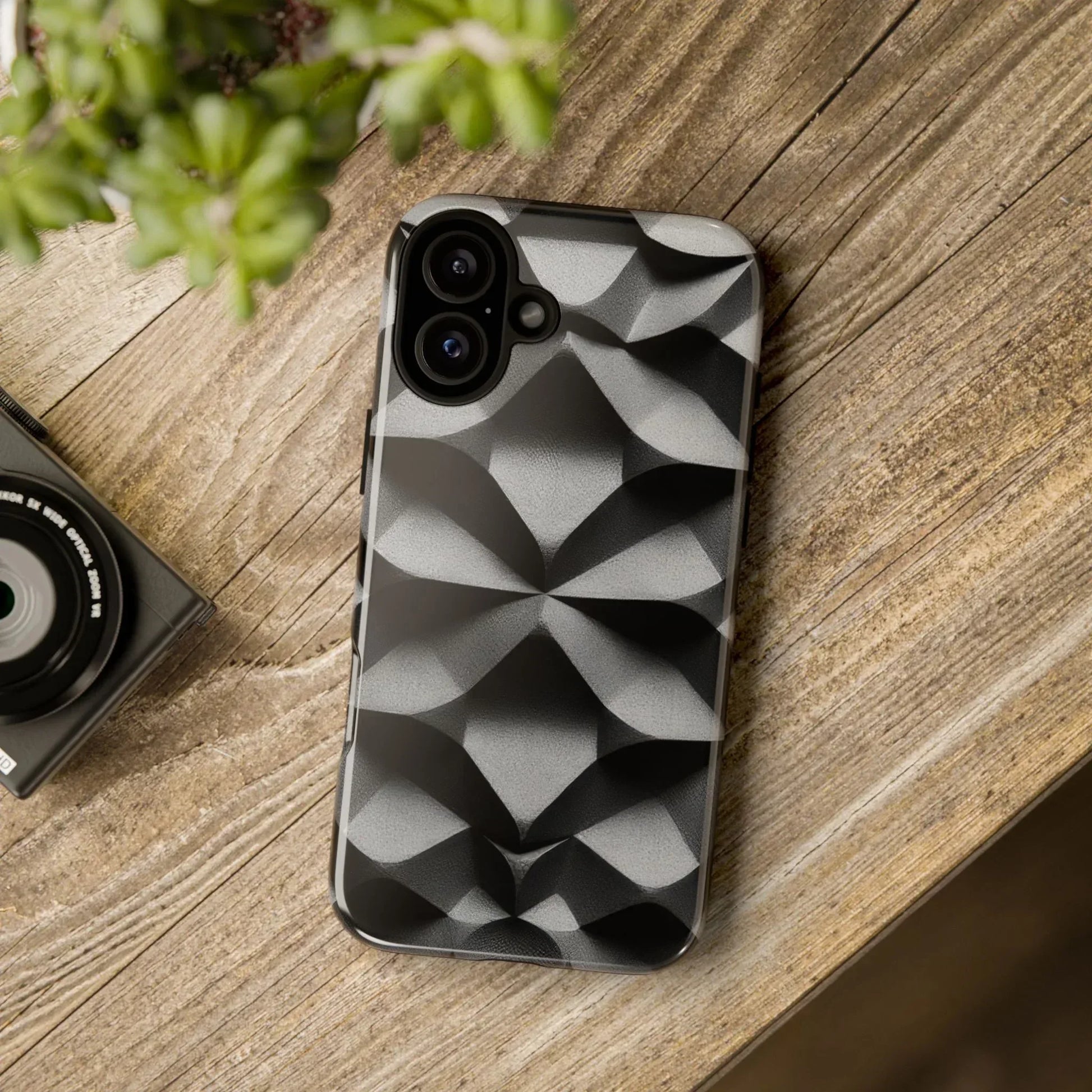 3D Geometric Phone Case for iPhone 8–17 - KARARMDESIGN