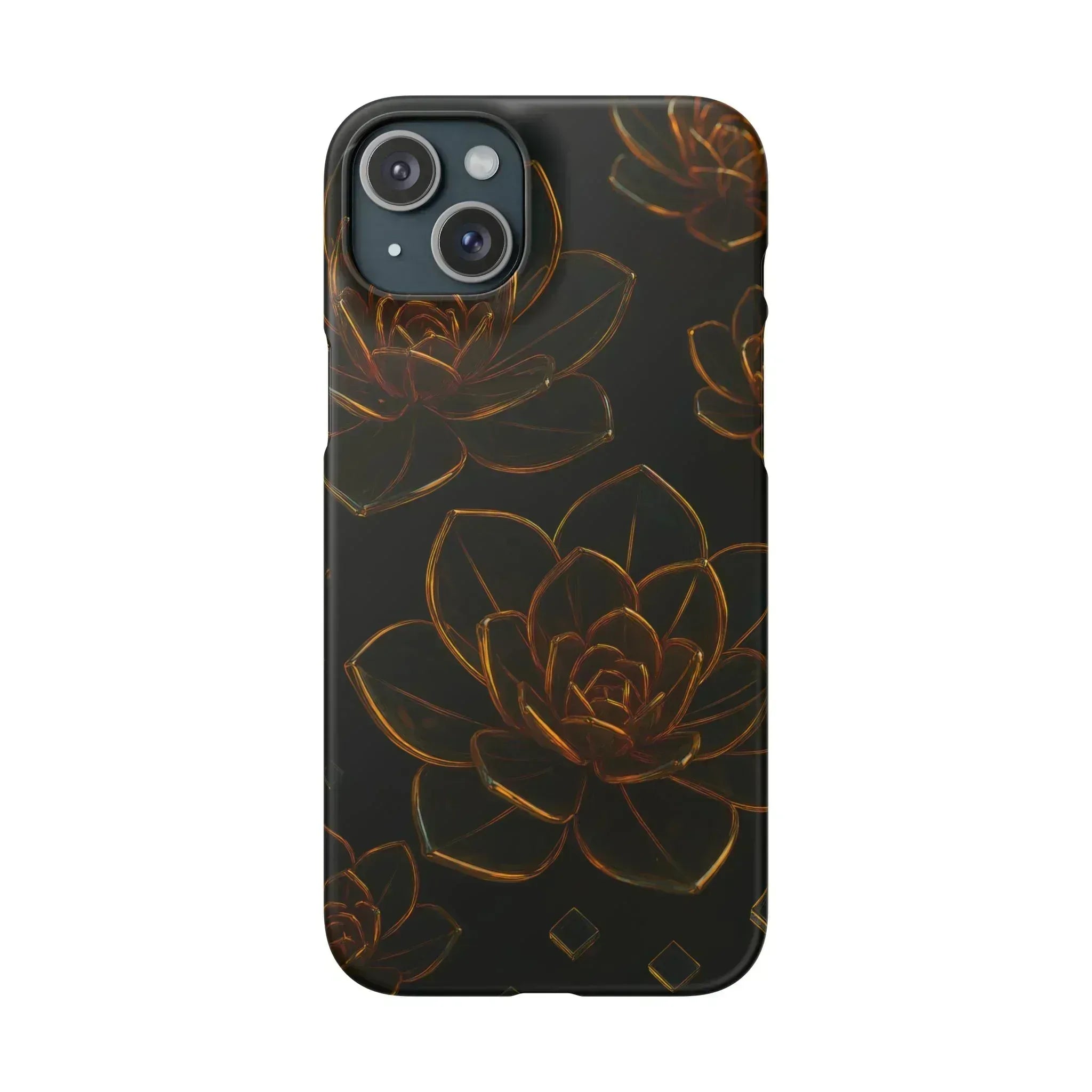 Glass Flower Phone Case for iPhone 8-16 and Galaxy S20-S24 - KARARMDESIGN