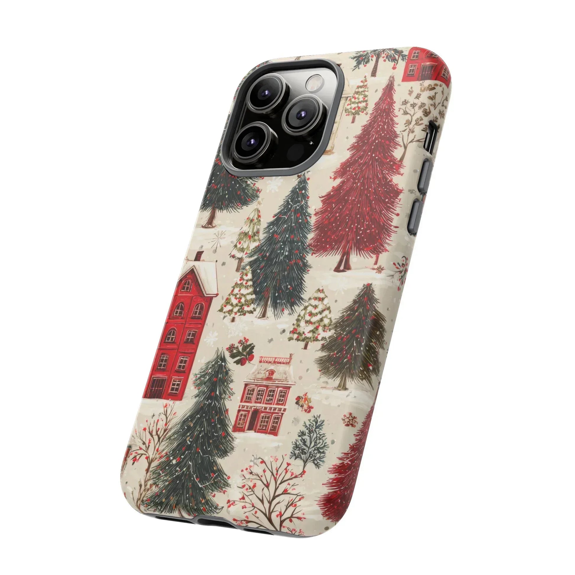Cozy Winter Village Phone Case for iPhone 11-17 and Galaxy S10-S25 - KARARMDESIGN