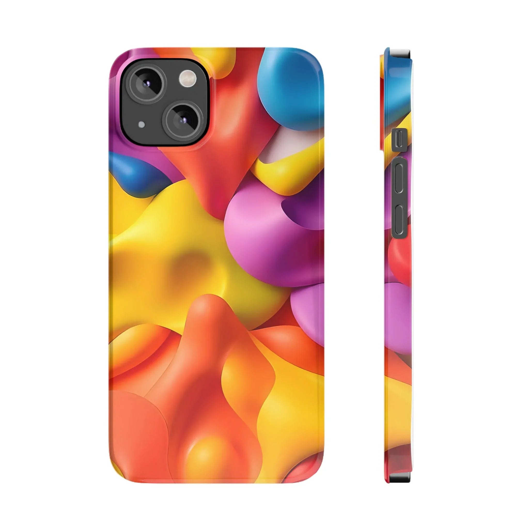 Vibrant Abstract Color Phone Case for iPhone 11-16 - KARARMDESIGN