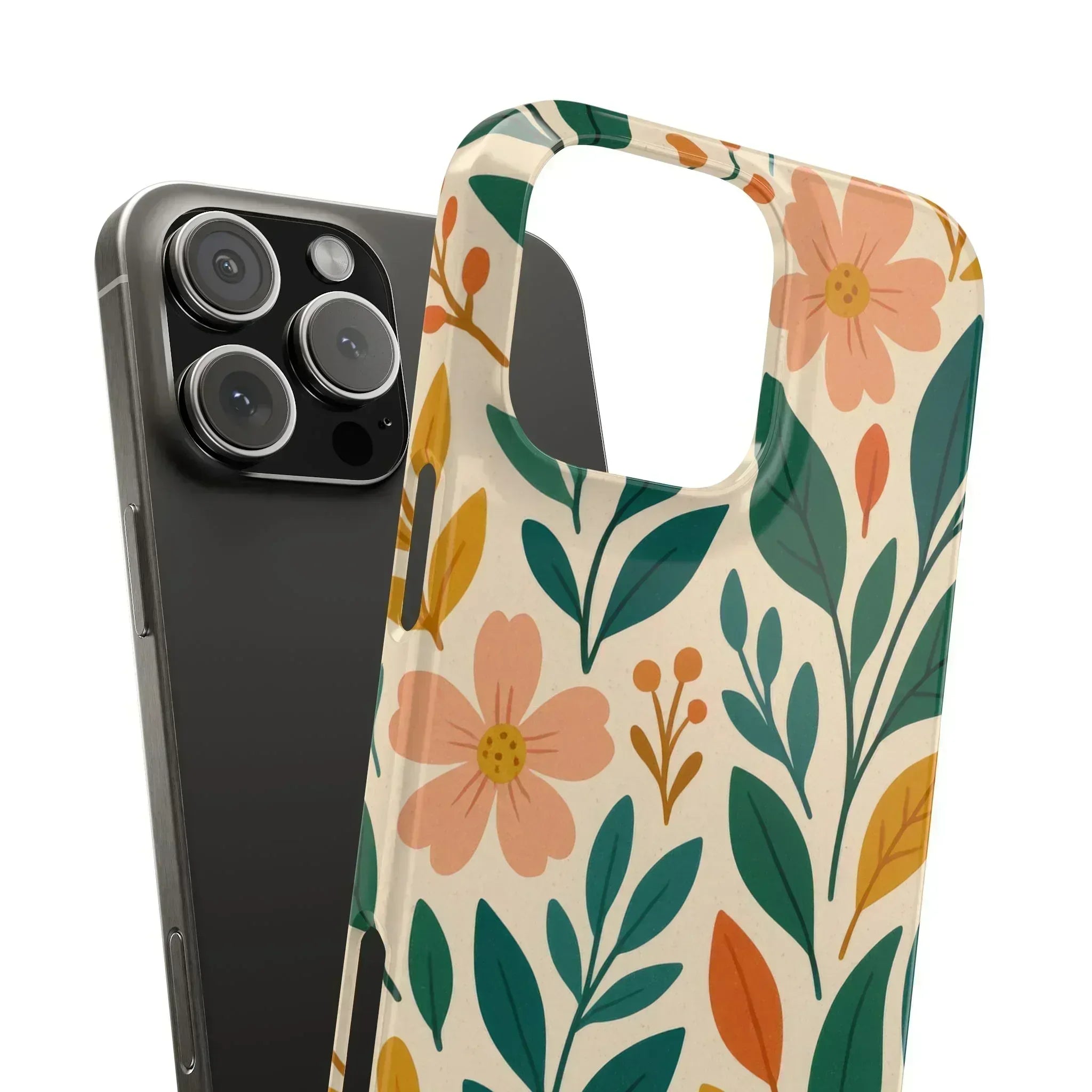 Floral Harmony Phone Case for iPhone 11-16 - KARARMDESIGN