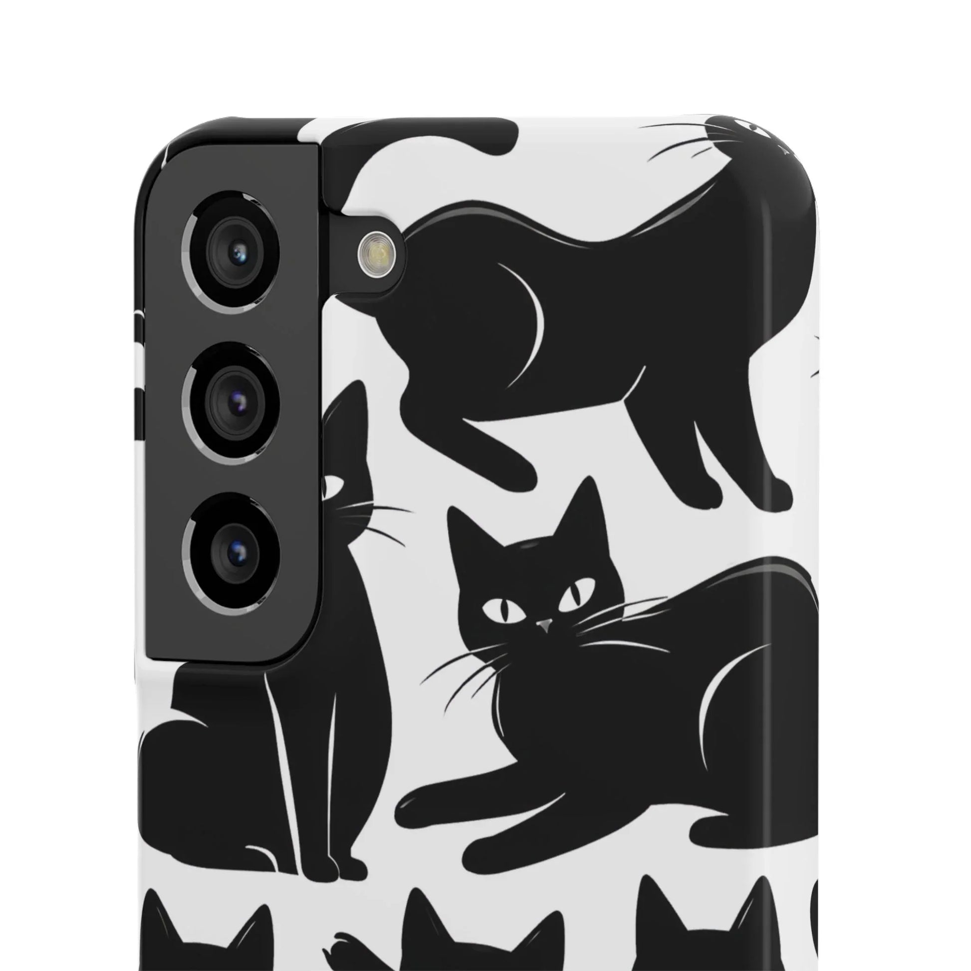 Black Cats Phone Case for iPhone 11-17 and Galaxy S20-S25 - KARARMDESIGN