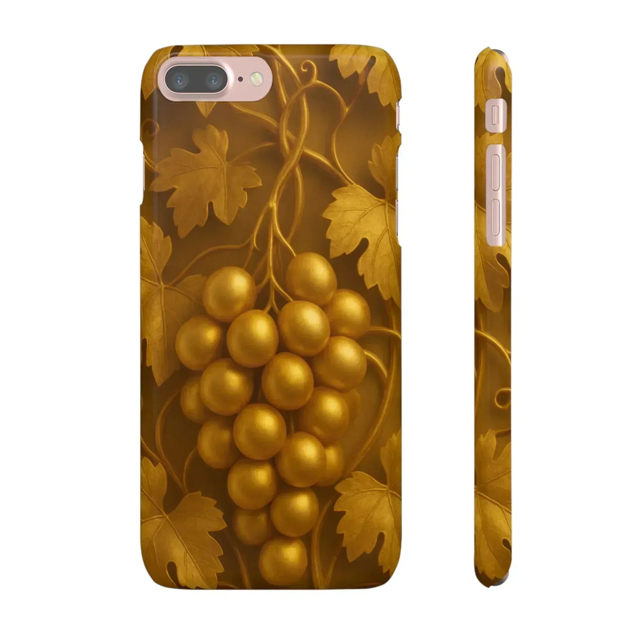 Golden Grapes Phone Case for iPhone 8–16 - KARARMDESIGN
