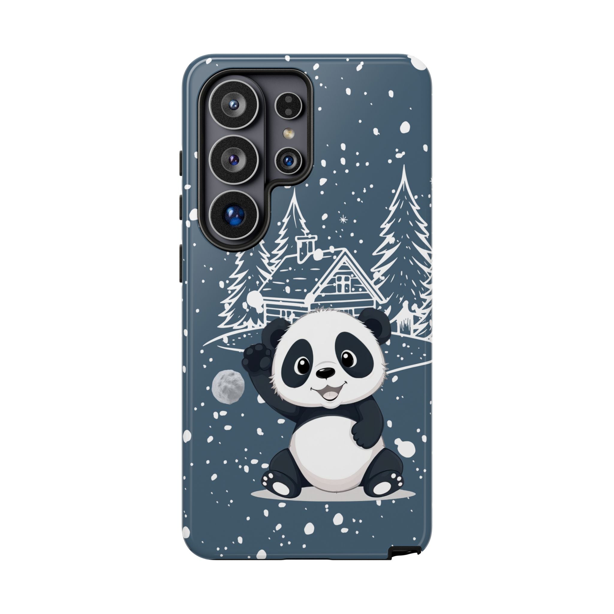 Cute Panda Phone Case for Samsung Galaxy S20–S26 & Google Pixel 6–9