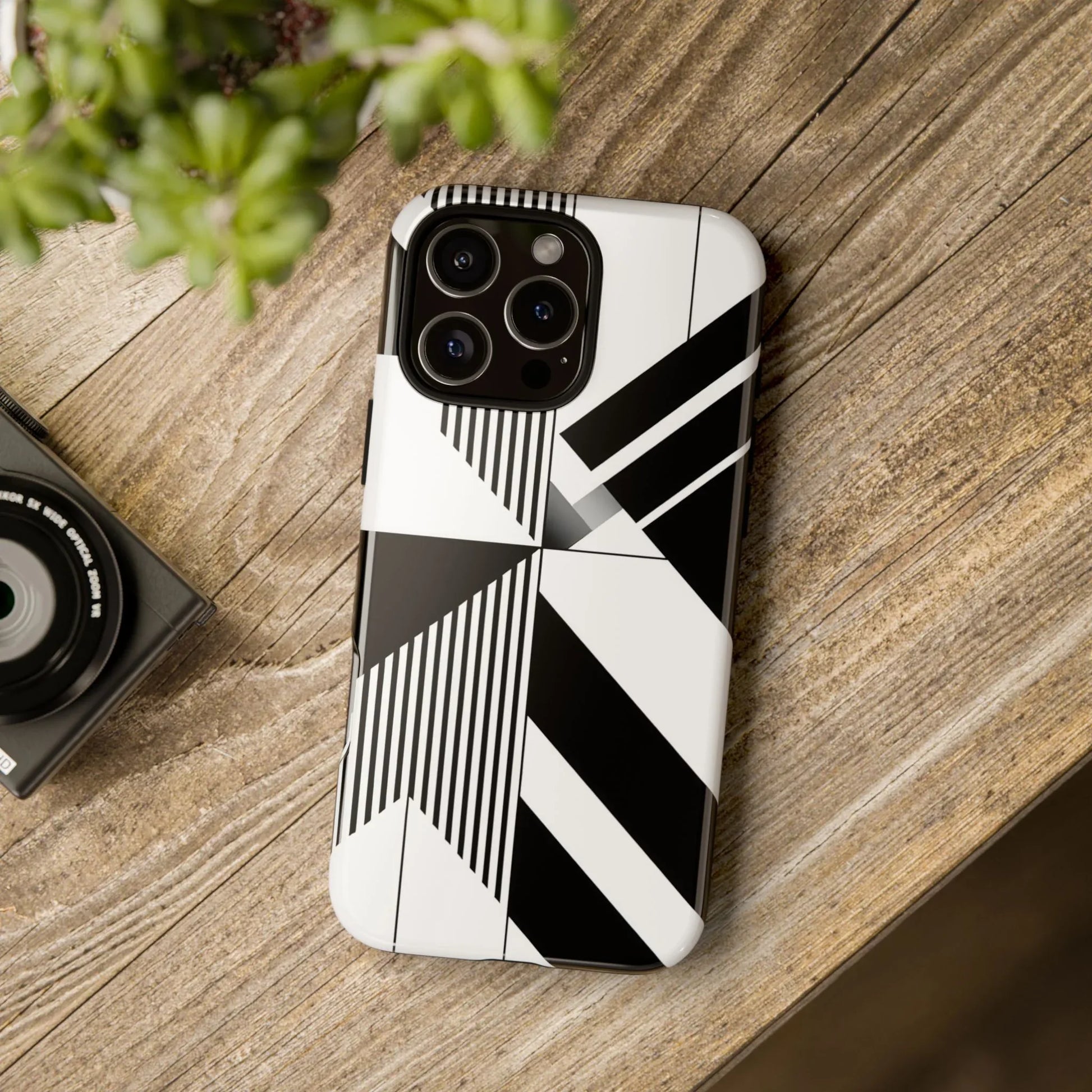 Monochrome Tough Phone Case for iPhone 11-16 and Galaxy S20–S25 - KARARMDESIGN