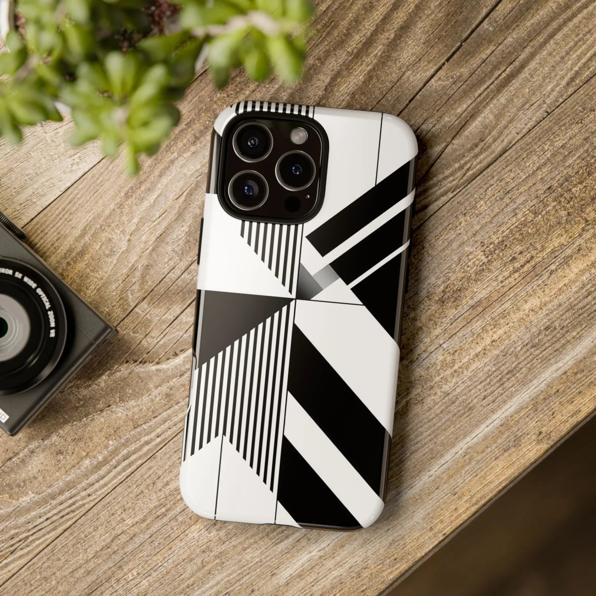 Monochrome Tough Phone Case for iPhone 11-16 and Galaxy S20–S25 - KARARMDESIGN