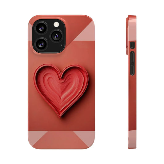 Heart Design Phone Case for iPhone X to 16 Series - KarArmDesign