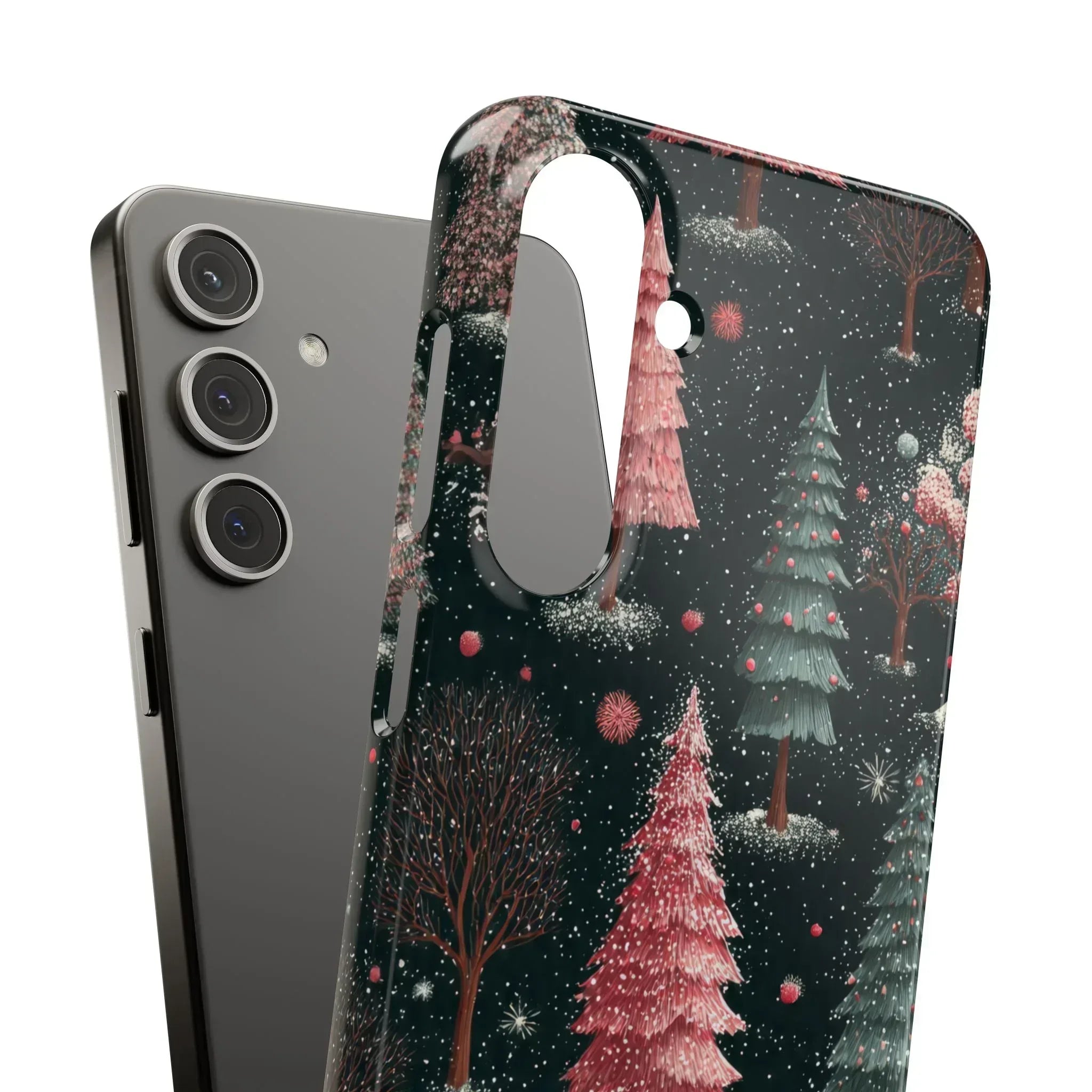 Winter Bloom Forest Phone Case for iPhone 11-17 and Galaxy S20-S25 - KARARMDESIGN