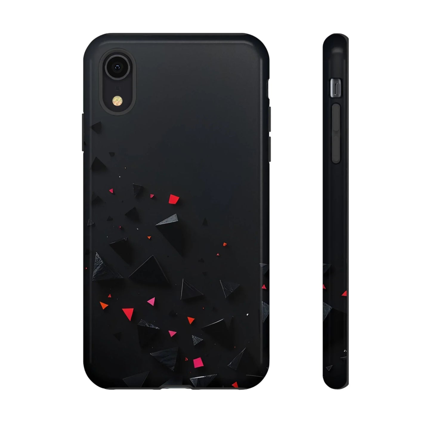 Black and Red Neon Phone Case for iPhone 8-16 and Pixel up to 9 Models - KarArmDesign