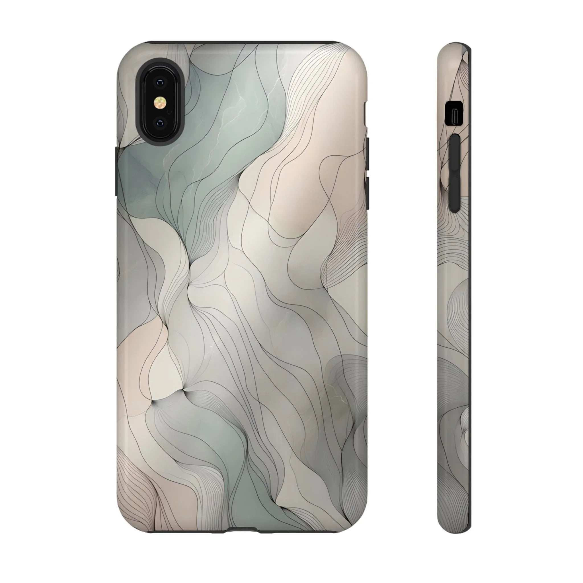 Pastel Wave Phone Case – Minimalist Design for iPhone & Pixel - KARARMDESIGN