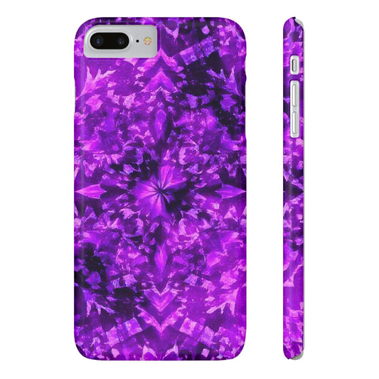 Vivid Purple Kaleidoscope Phone Case iPhone 7 to 16 Series Models - KarArmDesign