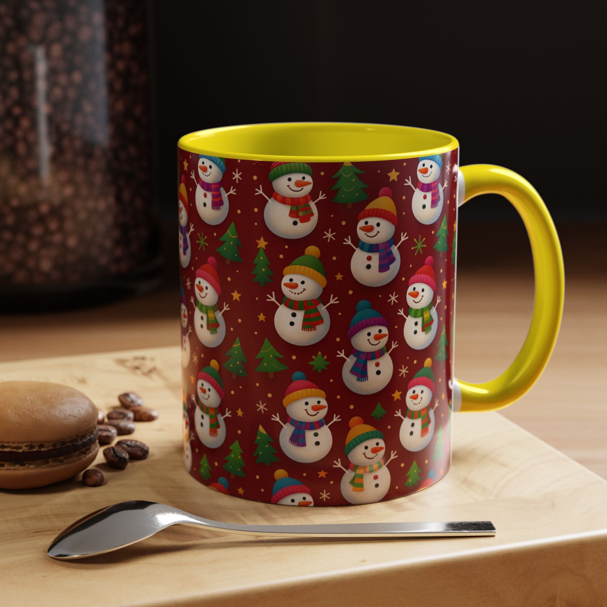 Festive Snowman Parade Accent Coffee Mug (11oz)