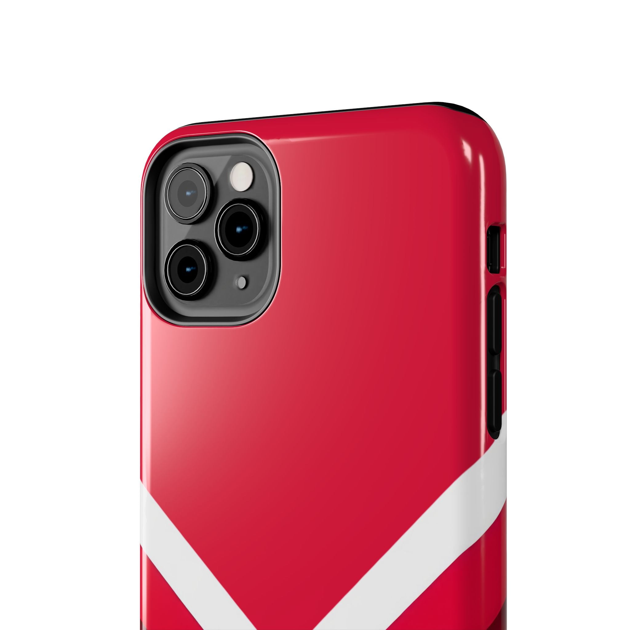 Red Chevron Armor Phone Case for iPhone 11–16 & Galaxy S21–S24