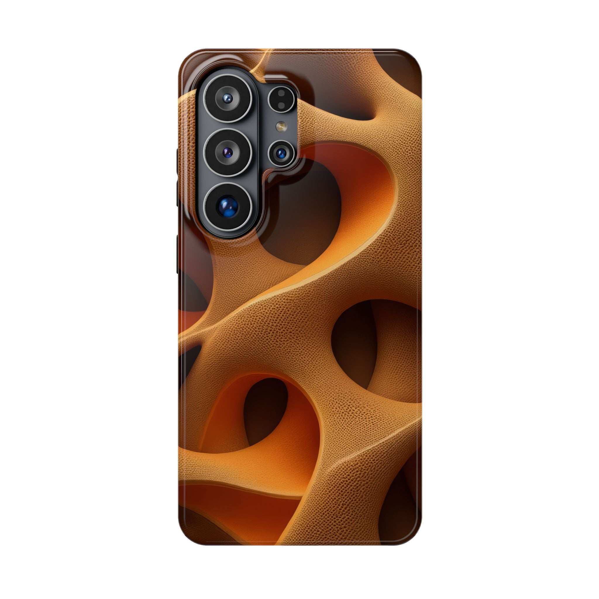 Amber Flow Phone Case for iPhone 11-17 and Samsung Galaxy S21-S26 Models
