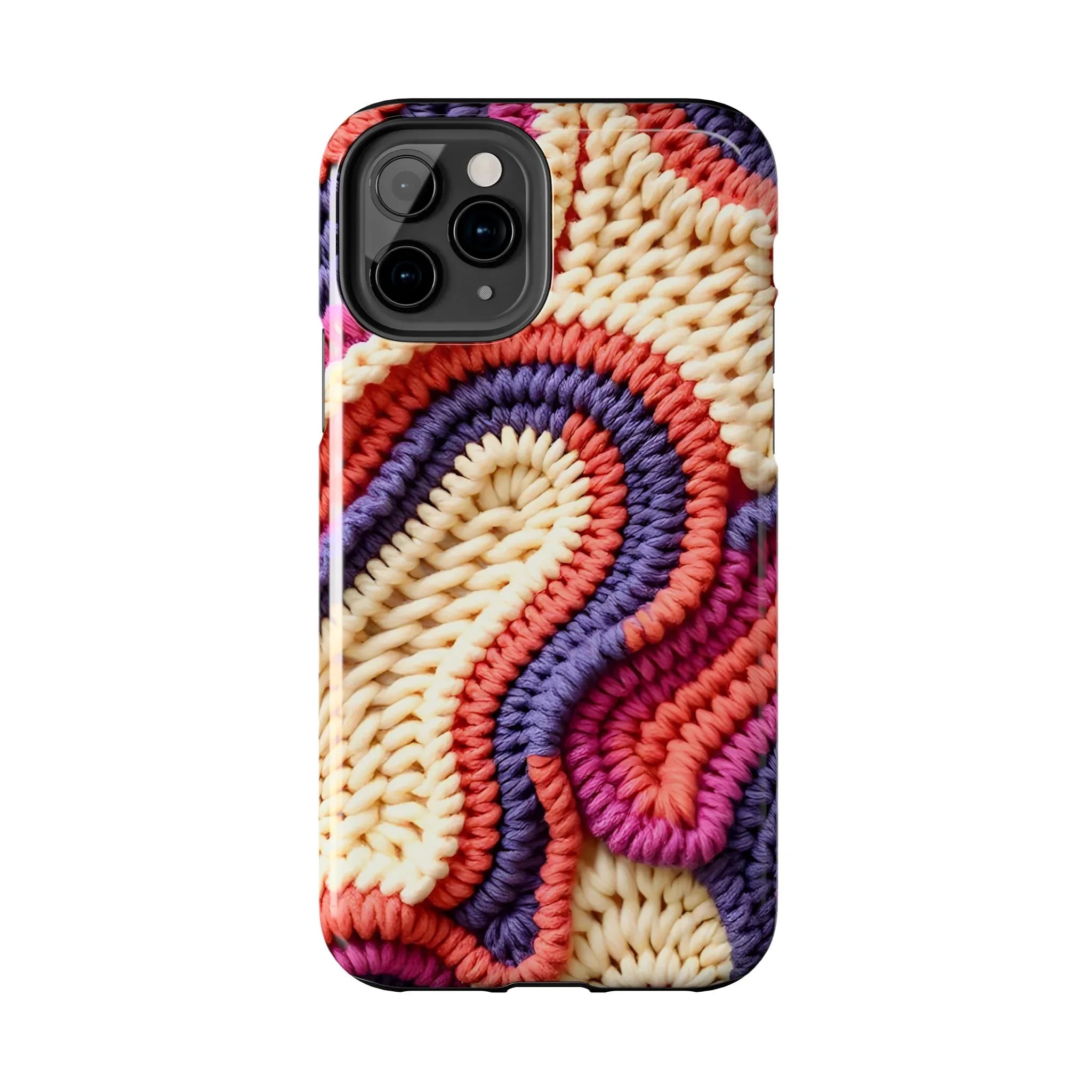 Handwoven Textile Art Phone Case for iPhone 11-17 and Galaxy S21-S25 - KARARMDESIGN
