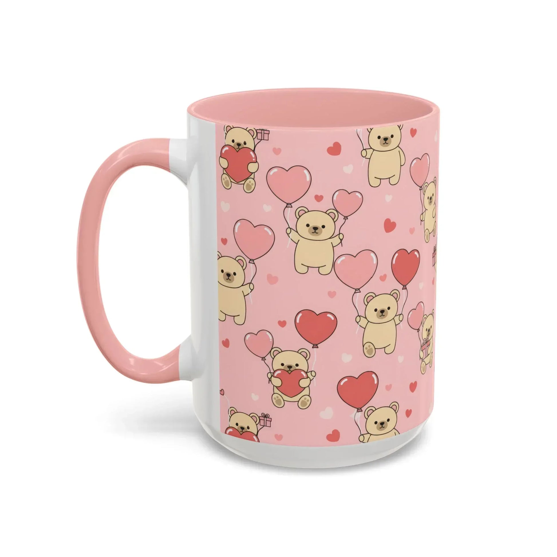 Teddy's Valentine Parade Mug - Accent Coffee Mug (11, 15oz) - KARARMDESIGN