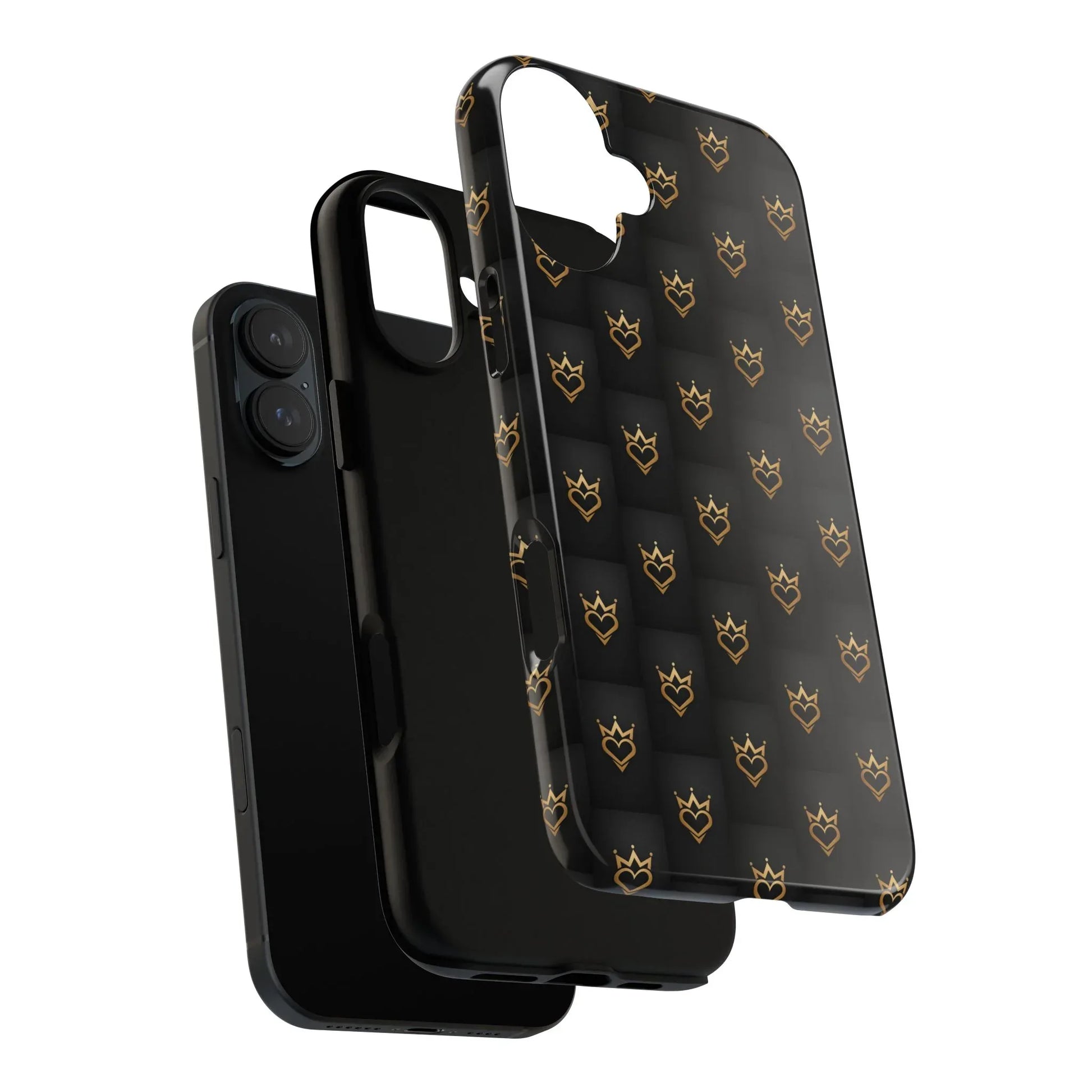 Crowned Heart Doodle Phone Case for iPhone 11-17 & Galaxy S10-S25 - KARARMDESIGN