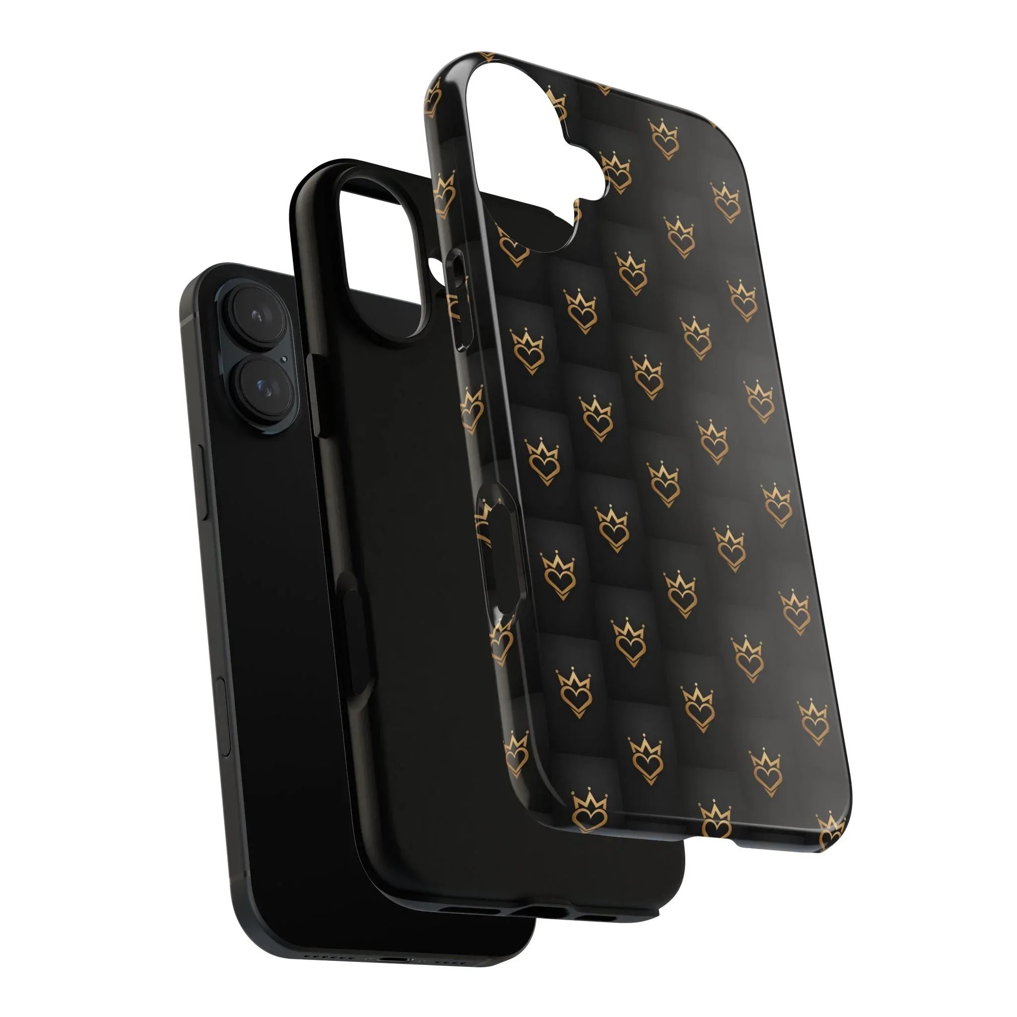 Crowned Heart Doodle Phone Case for iPhone 11-17 & Galaxy S10-S25 - KARARMDESIGN