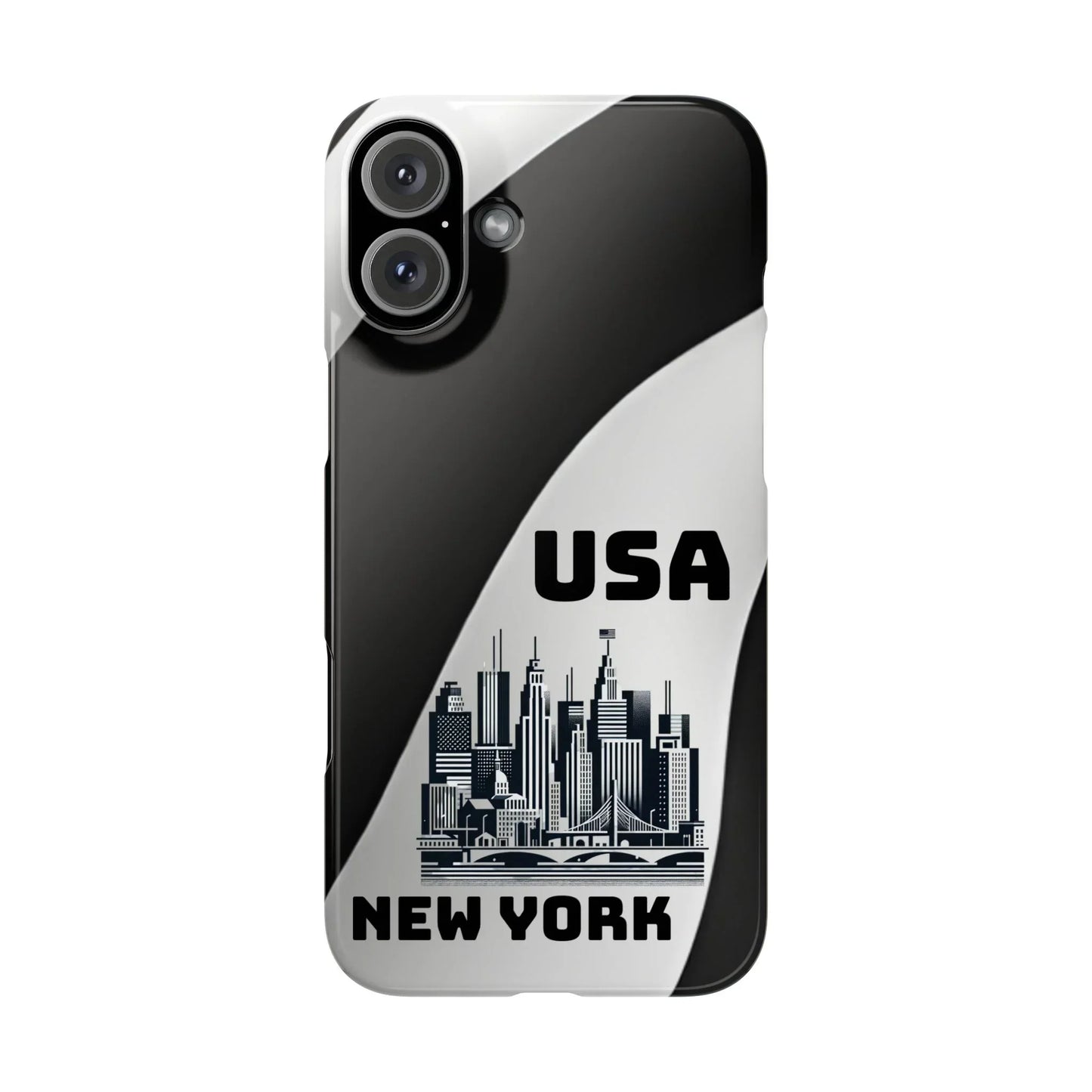 Monochrome New York City Skyline Phone Case for iPhone, Galaxy & Pixel - KarArmDesign