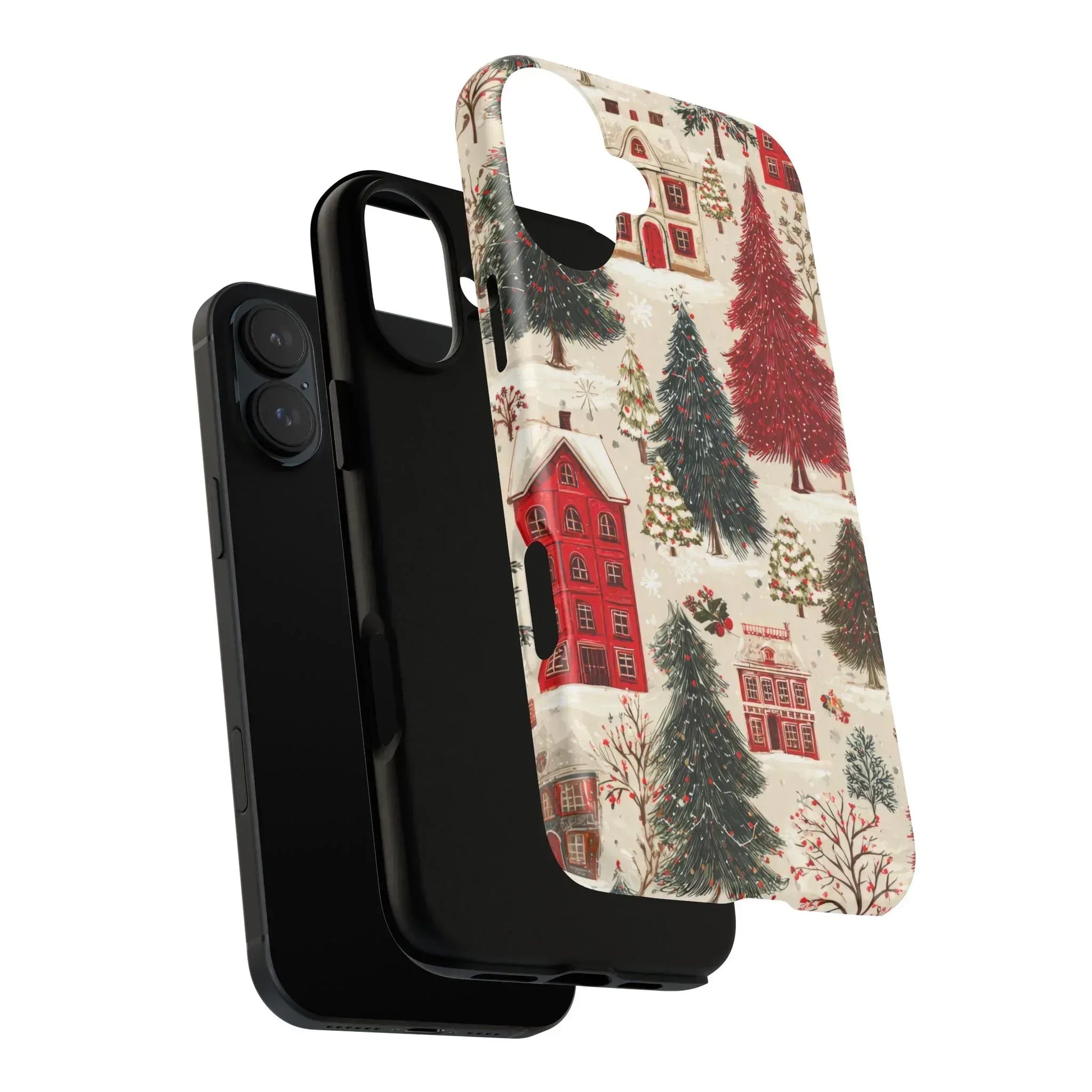 Cozy Winter Village Phone Case for iPhone 11-17 and Galaxy S10-S25 - KARARMDESIGN