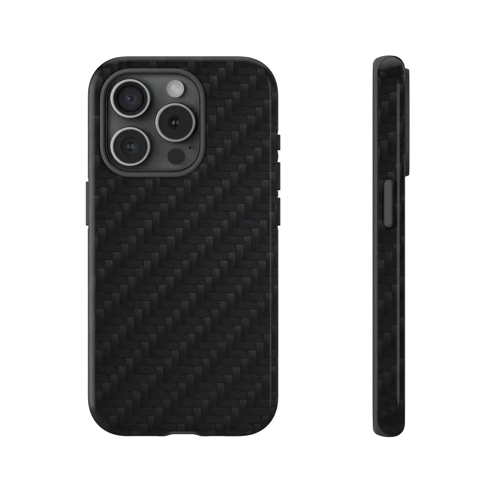 Black Carbon Phone Case for iPhone 8-16 and Google Pixel up to 9 - KARARMDESIGN