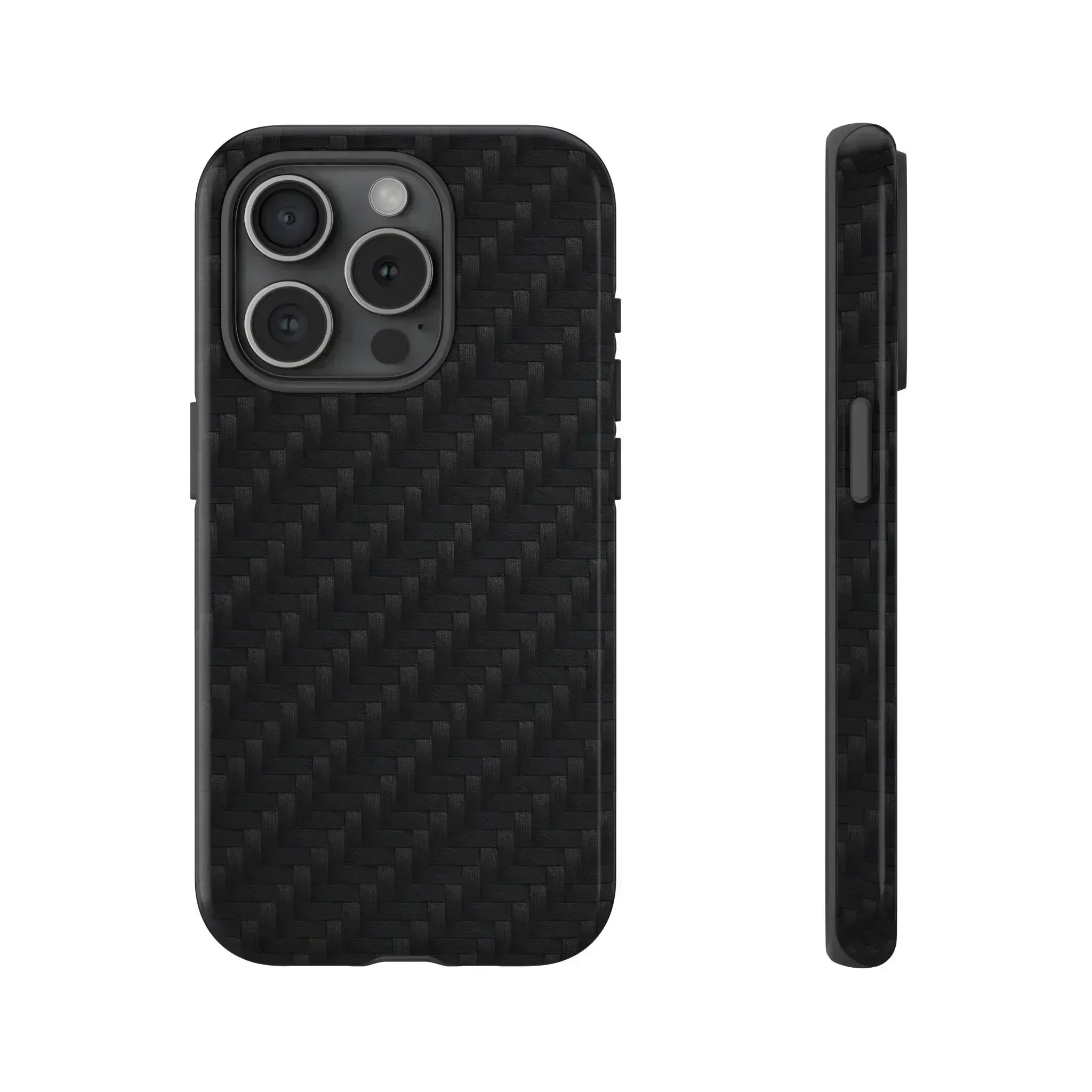 Black Carbon Phone Case for iPhone 8-16 and Google Pixel up to 9 - KARARMDESIGN
