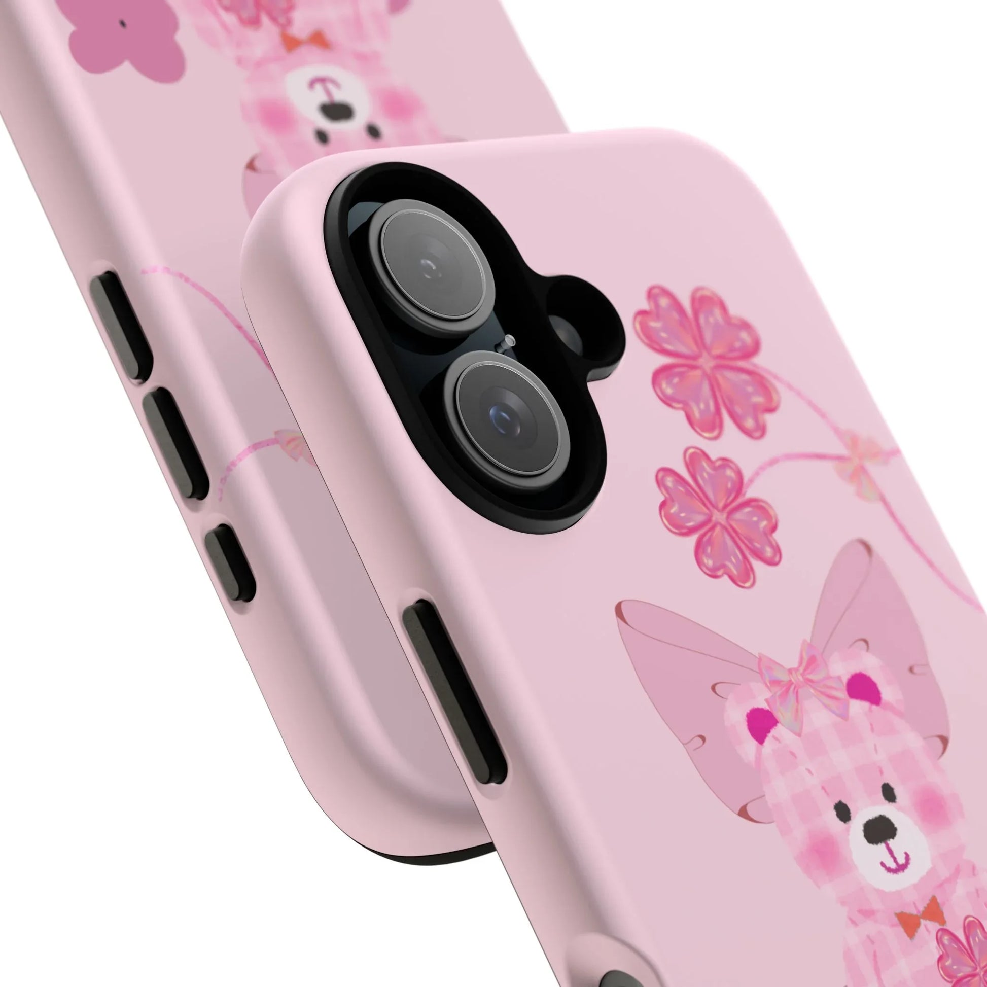 Pink Teddy Bear Phone Cases for iPhone, Pixel and Galaxy - KARARMDESIGN