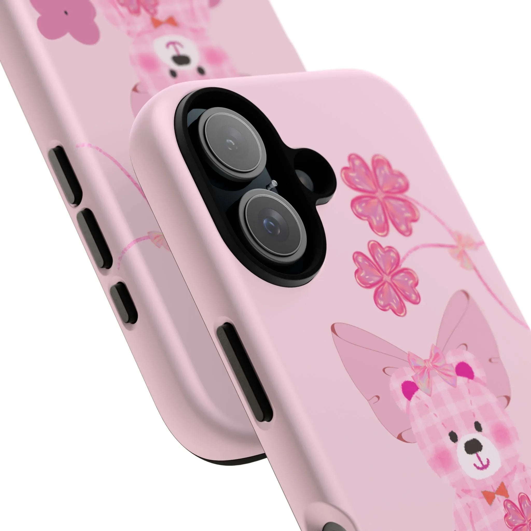 Pink Teddy Bear Phone Cases for iPhone, Pixel and Galaxy - KARARMDESIGN