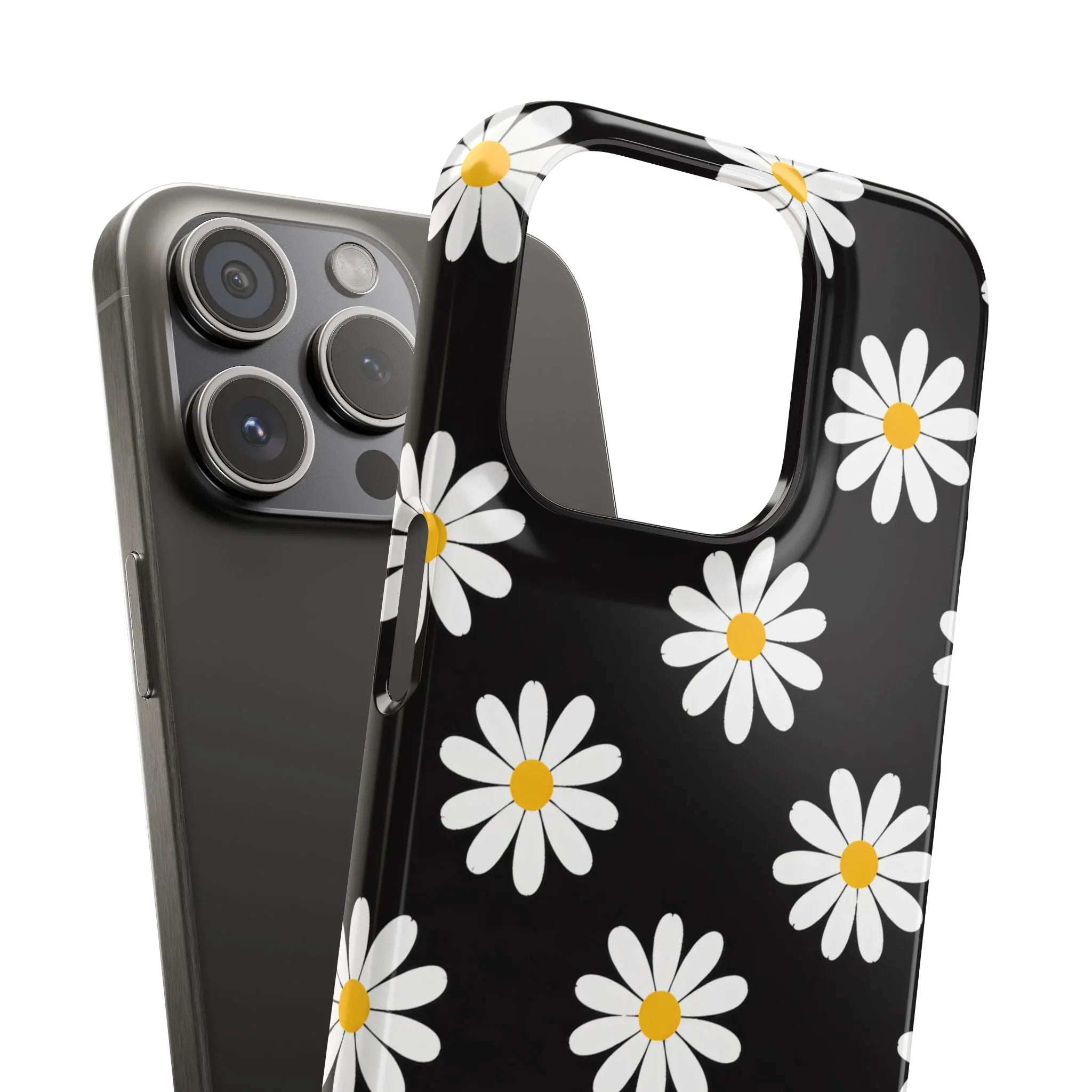 Daisy Charm Phone Case for iPhone 11-17 and Galaxy S20-S25 - KARARMDESIGN