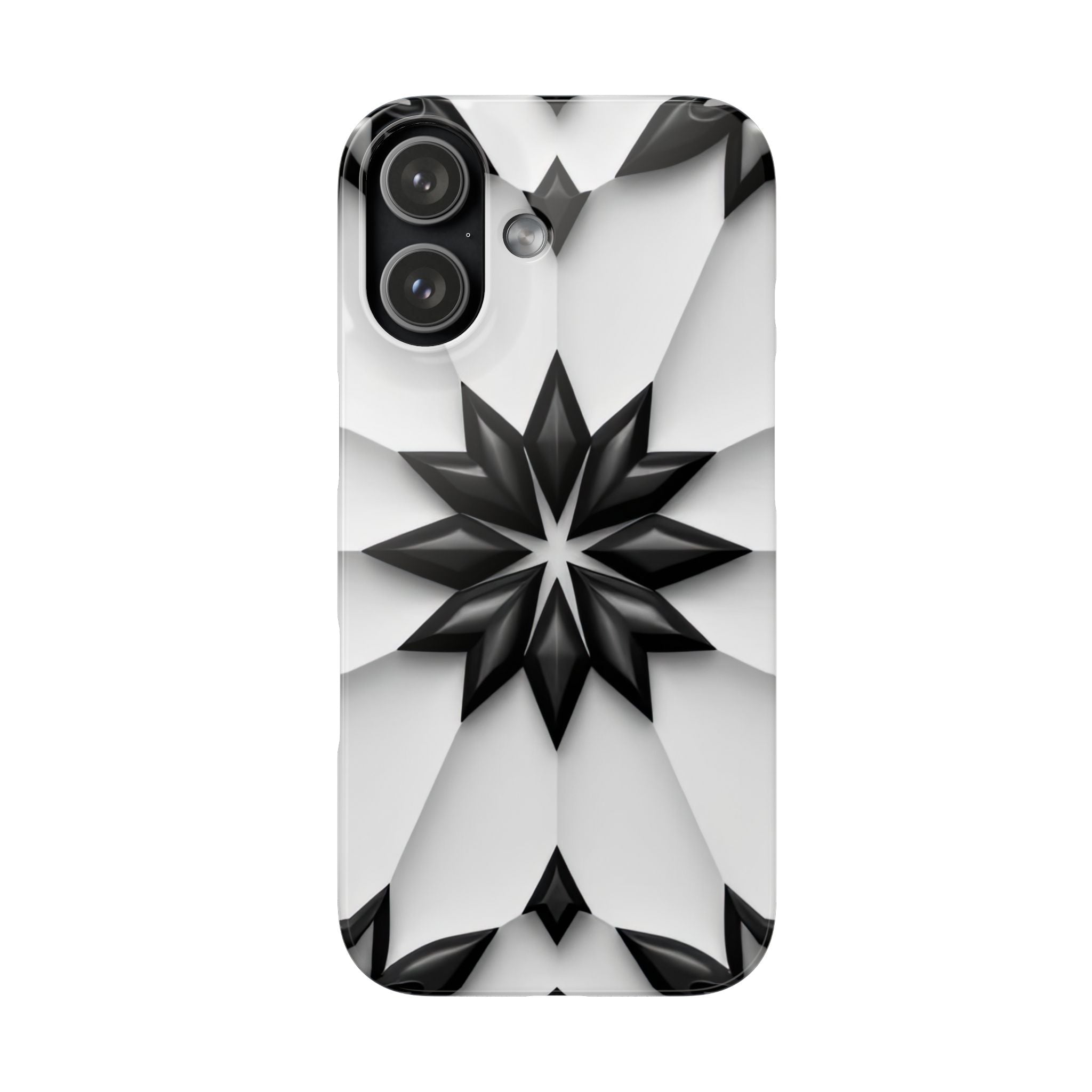 Black & White Geometric Snap Case for iPhone & Samsung Galaxy