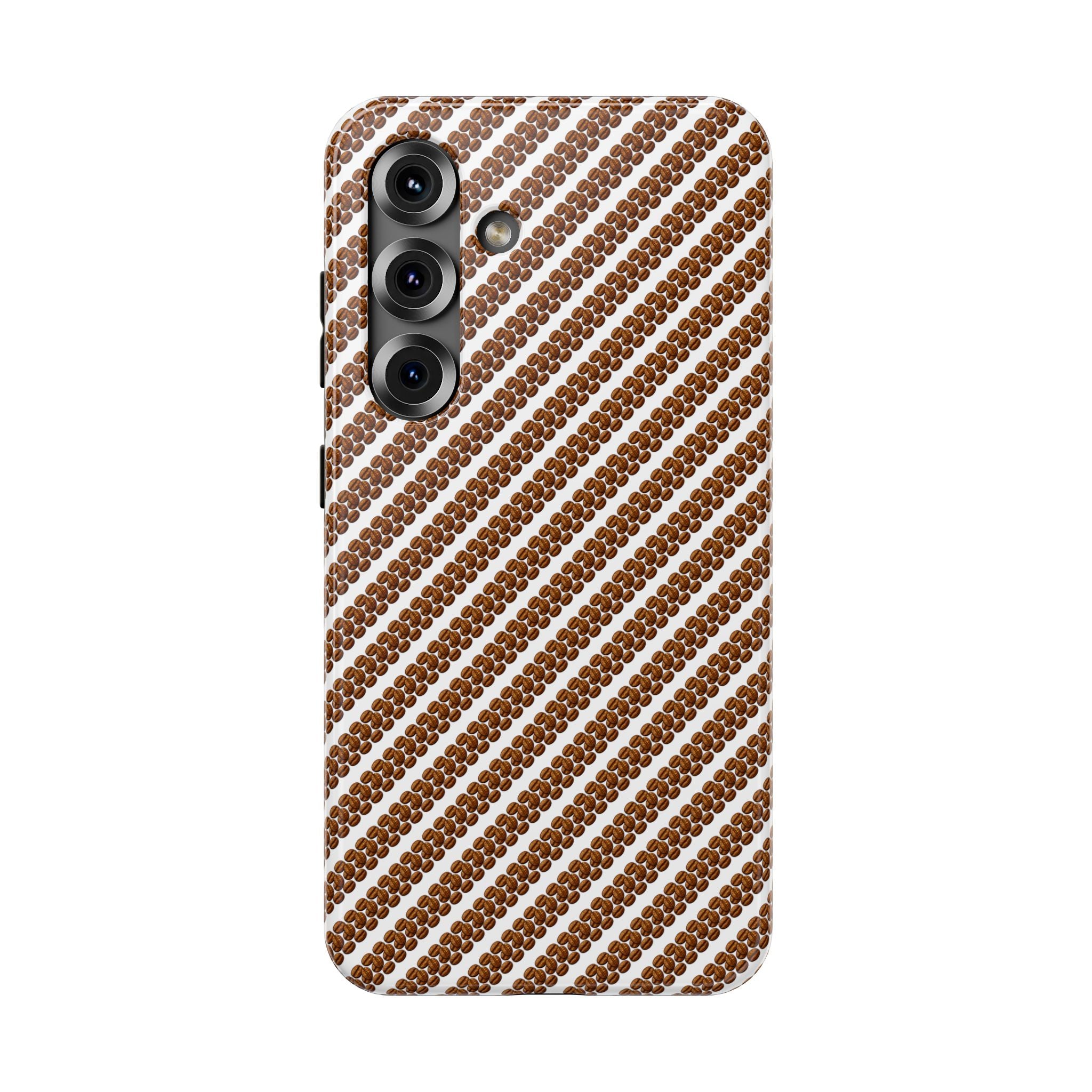Coffee Pattern Phone Case for iPhone 11–17 & Samsung Galaxy S22–S26