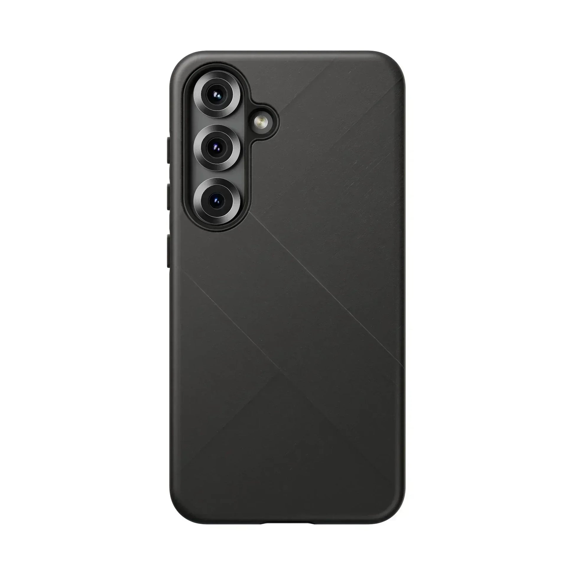 Matte Black Diagonal Line Phone Case for iPhone 8-16 and Galaxy S10-S25 - KARARMDESIGN