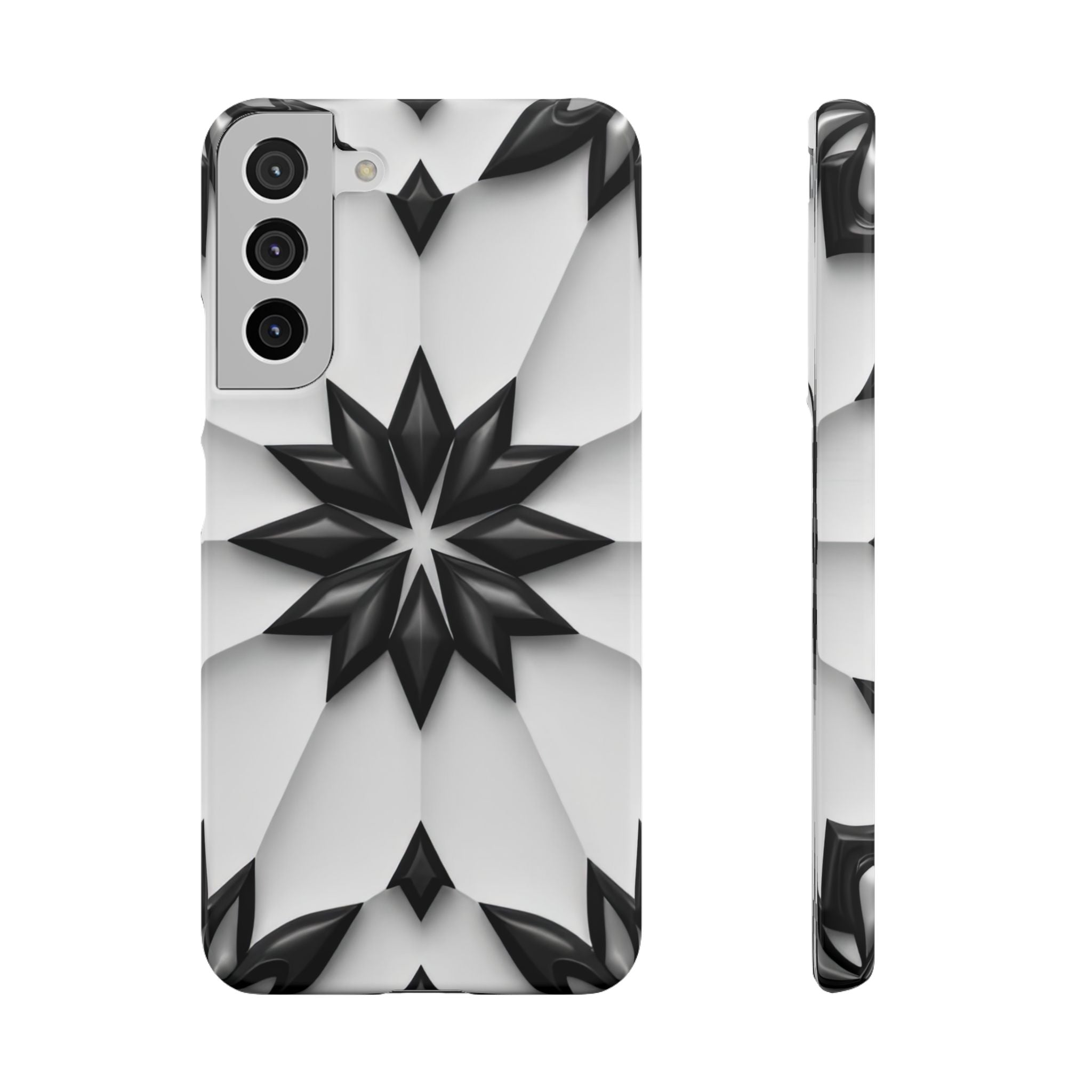 Black & White Geometric Snap Case for iPhone & Samsung Galaxy