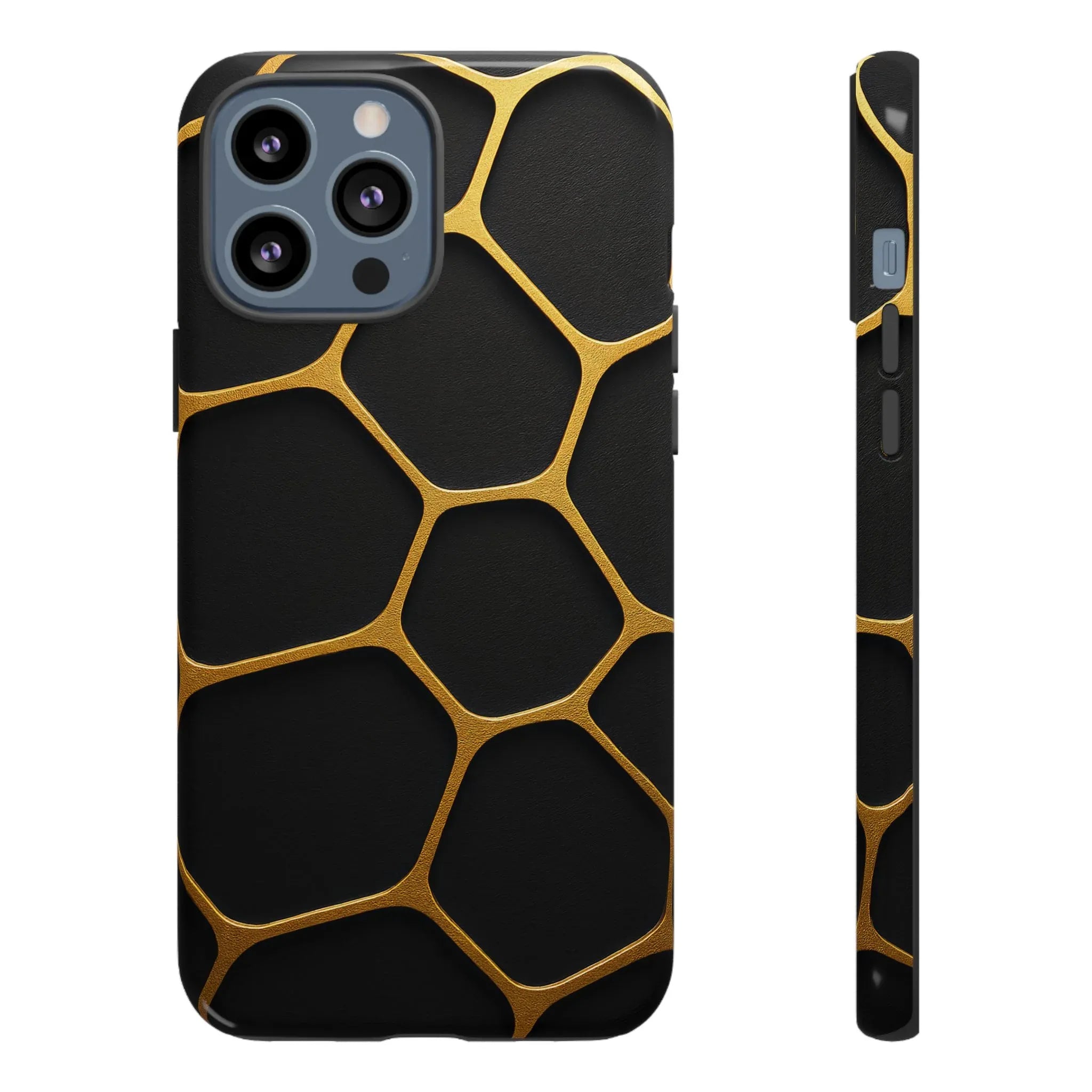 Golden Cellscape Phone Case for iPhone 8-17 and Galaxy S20-S25 - KARARMDESIGN