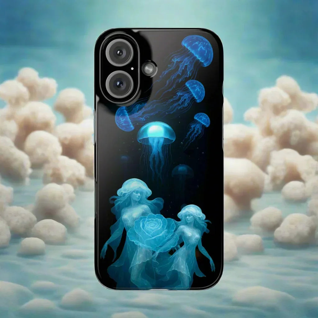 Jellyfish Rose Phone Case for iPhone 7-17 Models - KARARMDESIGN