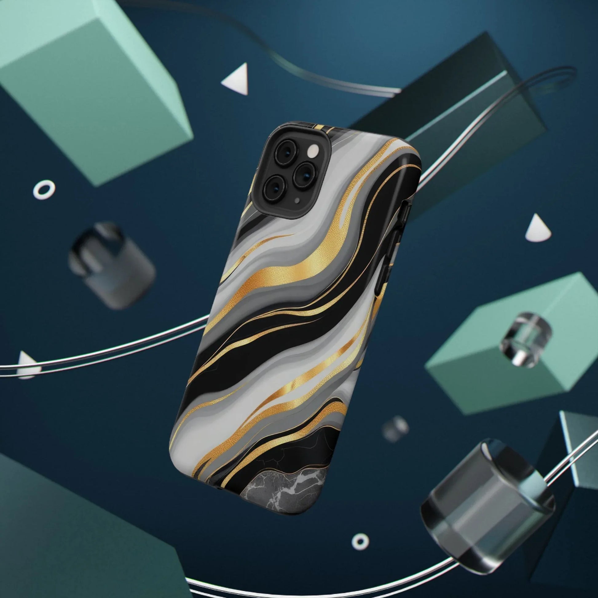 Modern Marble Flow Phone Case for iPhone 11-17 - KARARMDESIGN