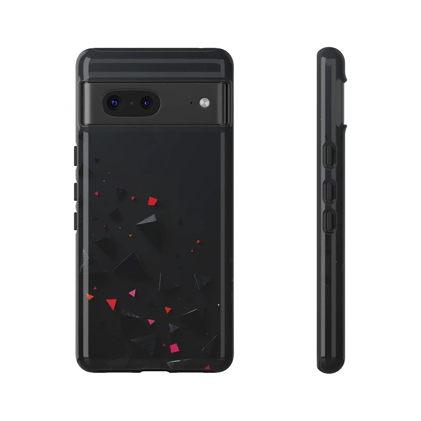 Black and Red Neon Phone Case for iPhone 8-16 and Pixel up to 9 Models - KarArmDesign
