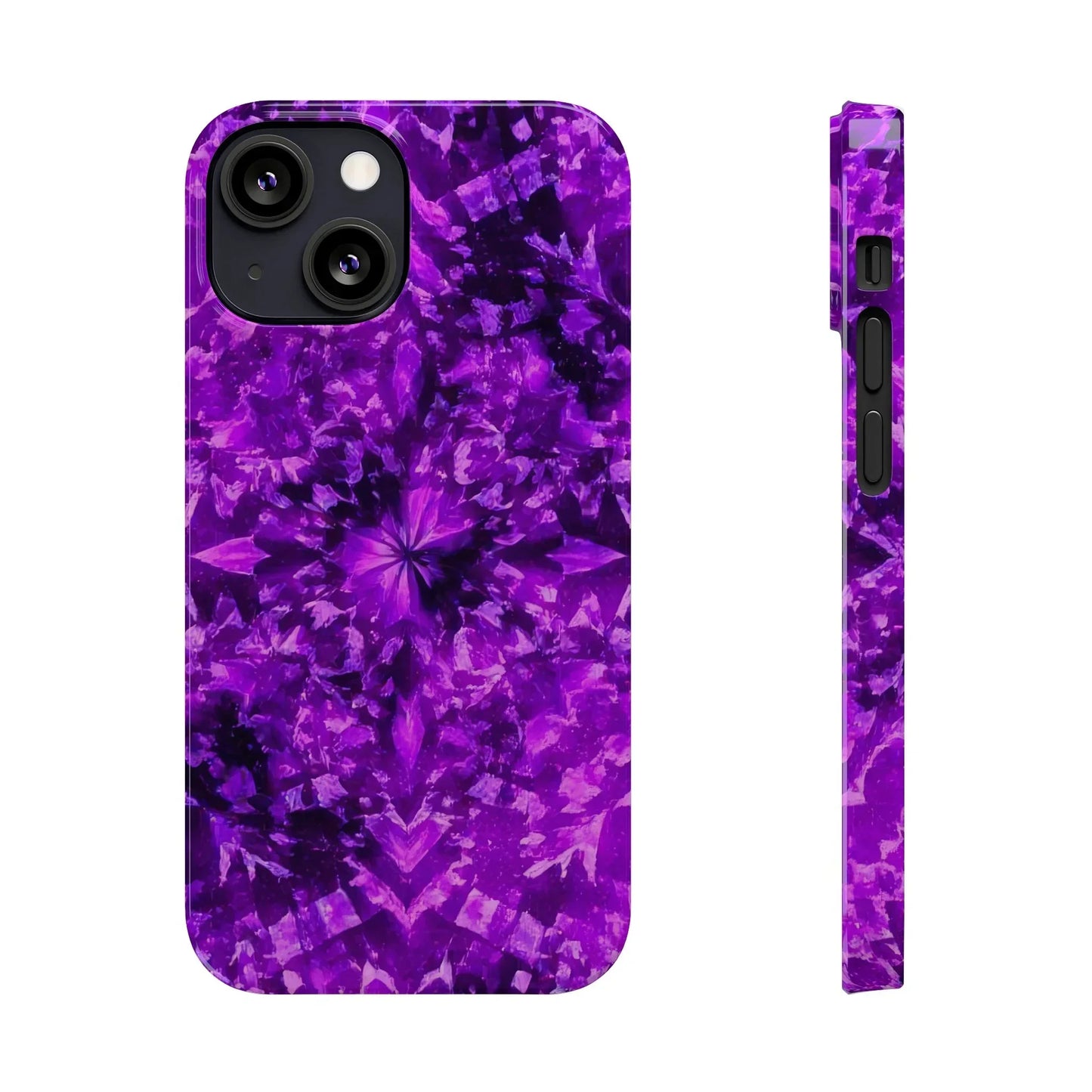 Vivid Purple Kaleidoscope Phone Case iPhone 7 to 16 Series Models - KarArmDesign