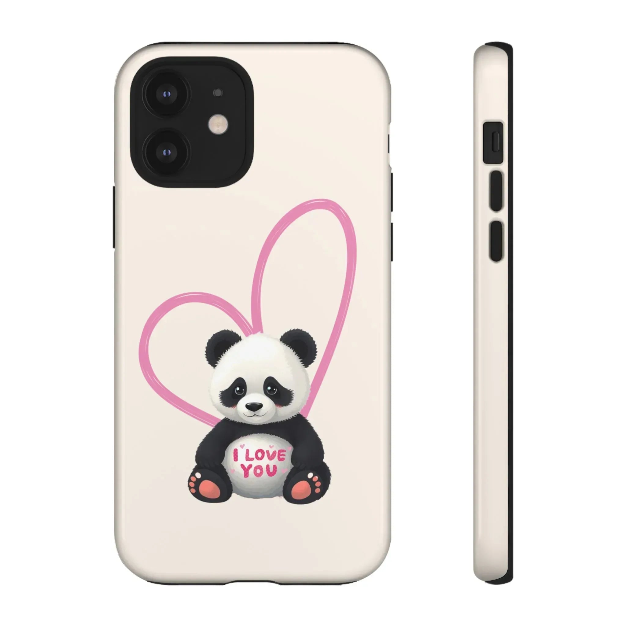 Cute Panda Heart Love Phone Case for iPhone 8-16 - KARARMDESIGN