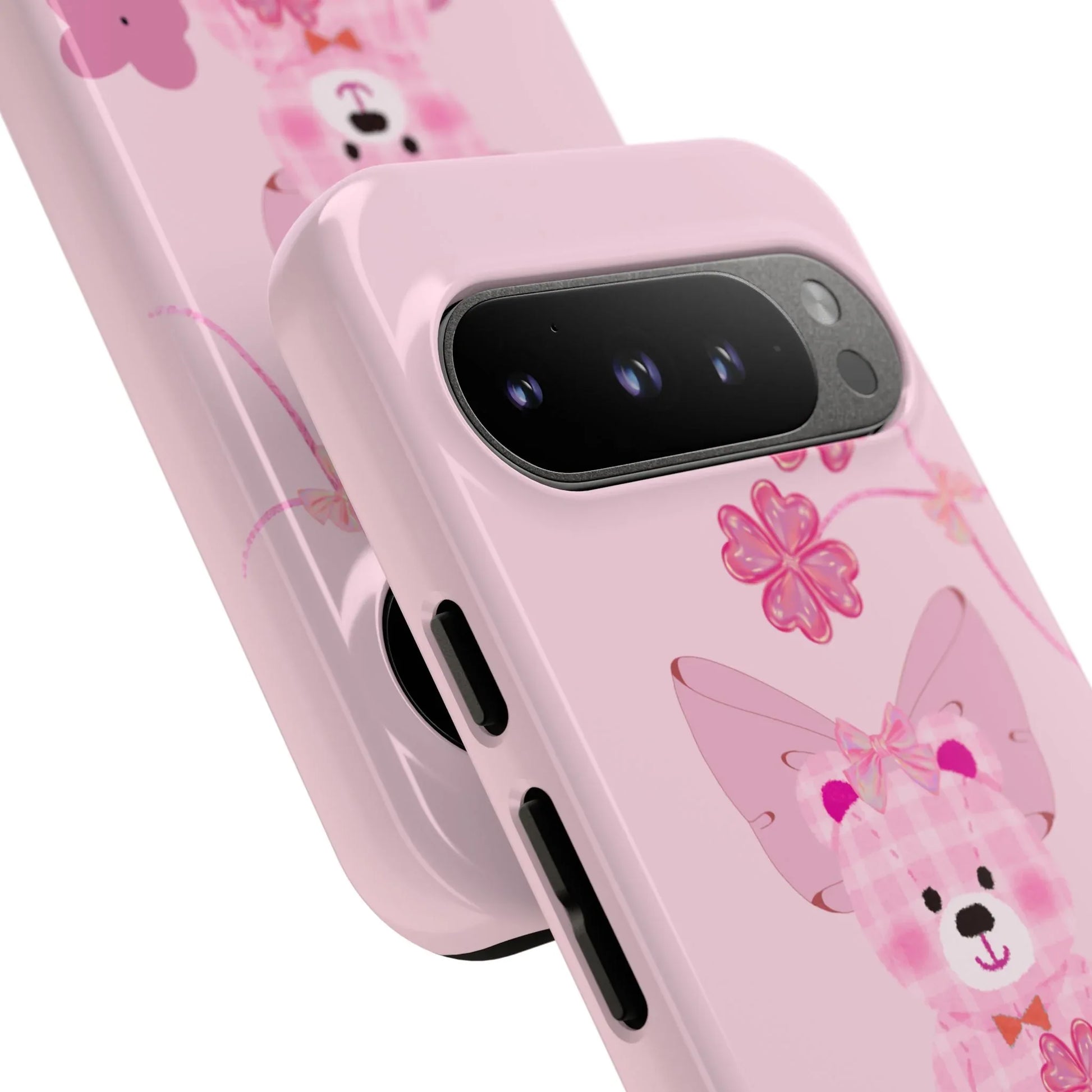 Pink Teddy Bear Phone Cases for iPhone, Pixel and Galaxy - KARARMDESIGN