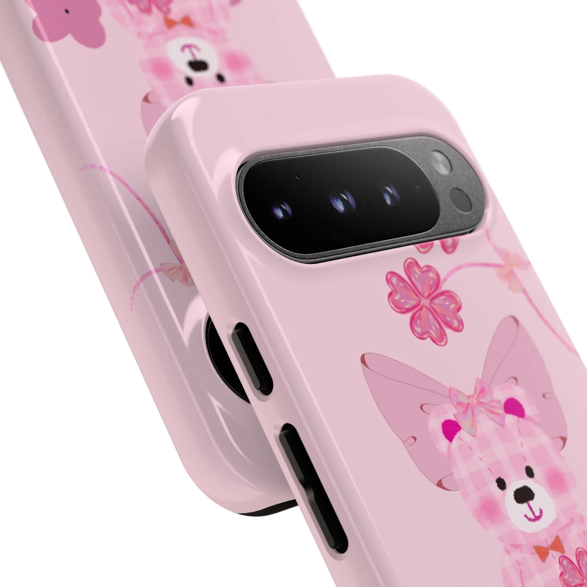 Pink Teddy Bear Phone Cases for iPhone, Pixel and Galaxy - KARARMDESIGN
