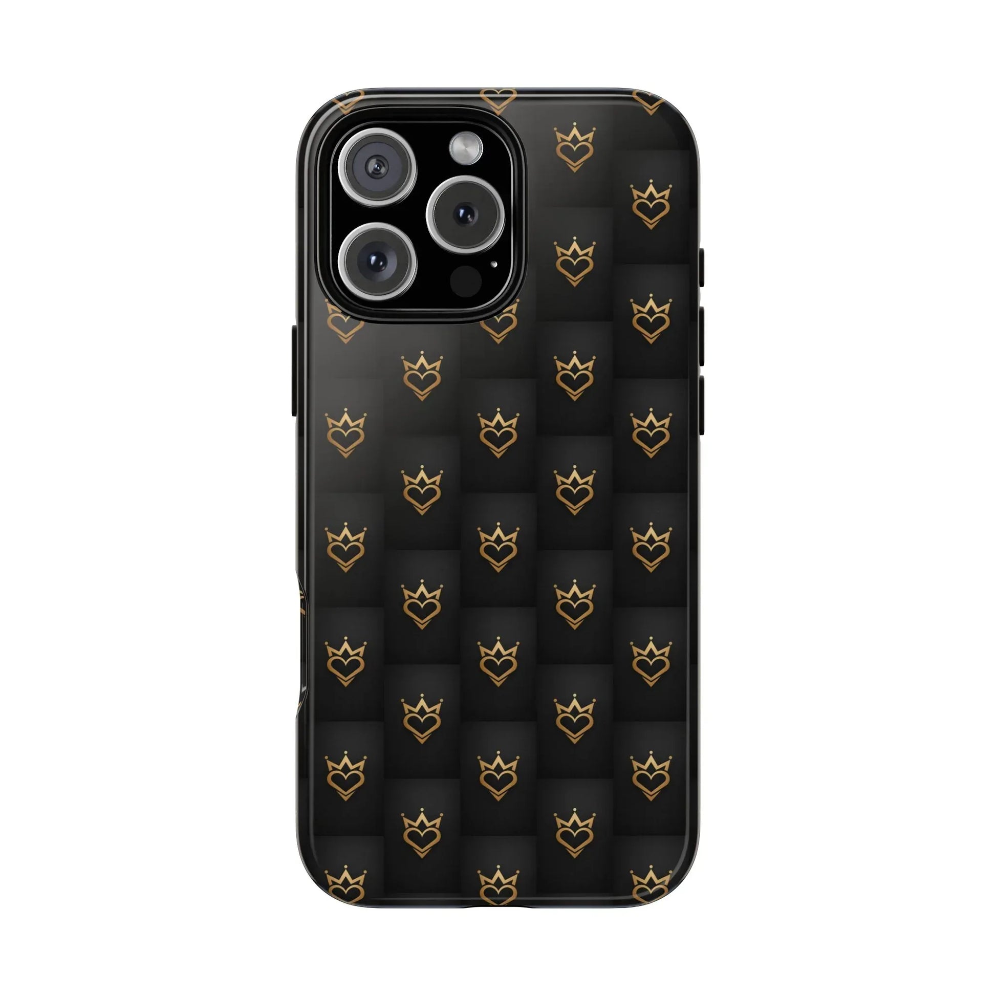 Crowned Heart Doodle Phone Case for iPhone 11-17 & Galaxy S10-S25 - KARARMDESIGN