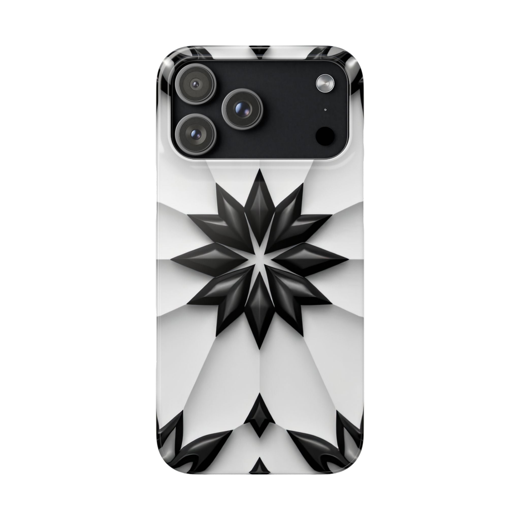 Black & White Geometric Snap Case for iPhone & Samsung Galaxy