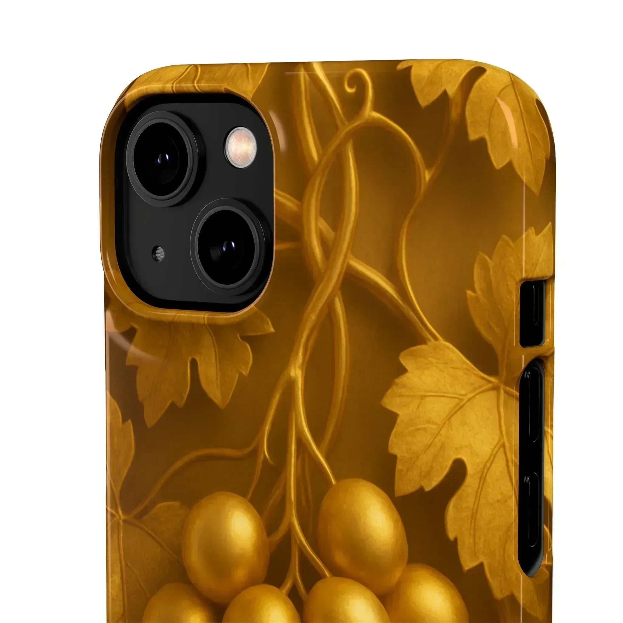 Golden Grapes Phone Case for iPhone 8–16 - KARARMDESIGN